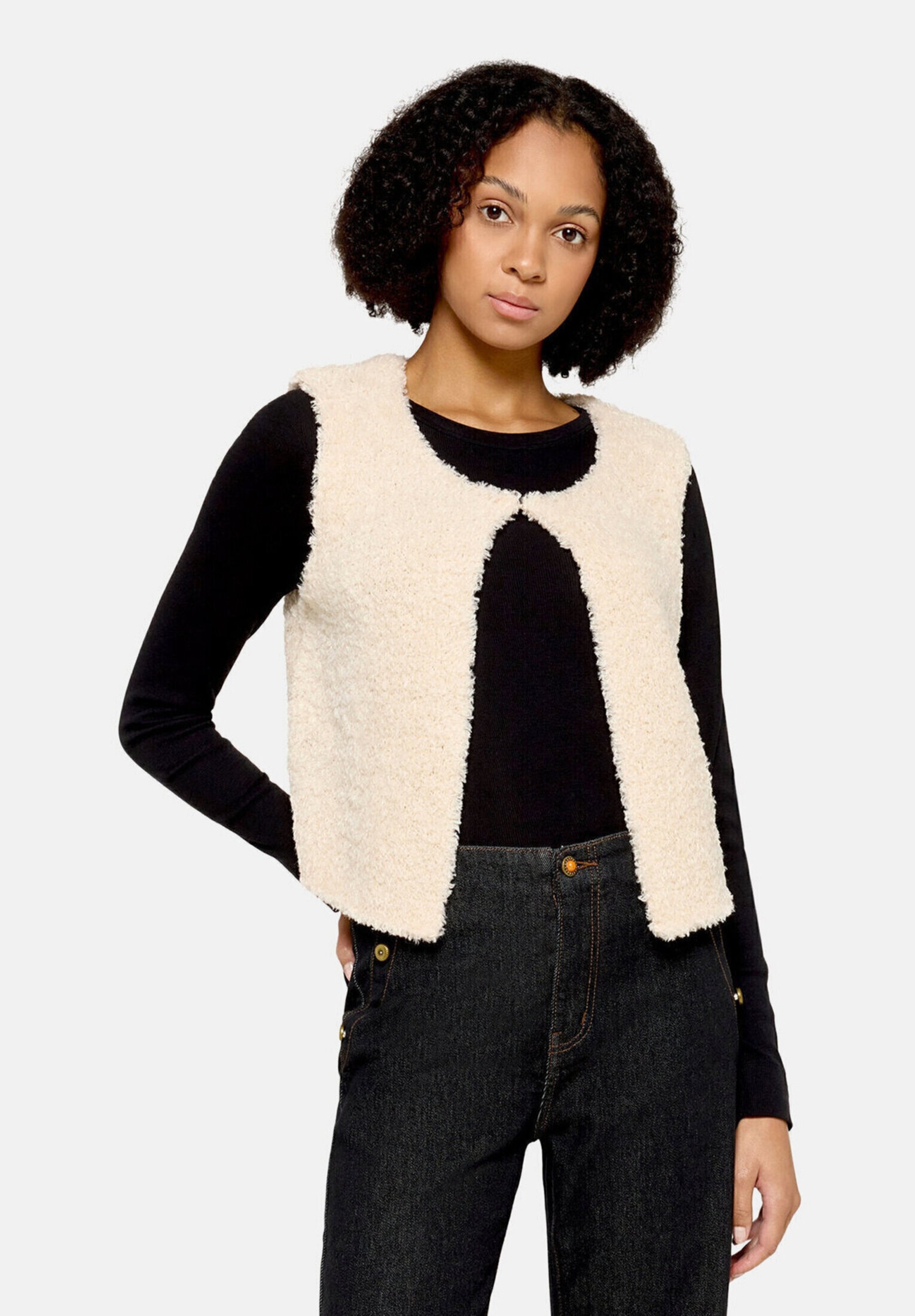 Cartoon Strickjacke »Damen mit Rundhalsausschnitt« 1 Stk.