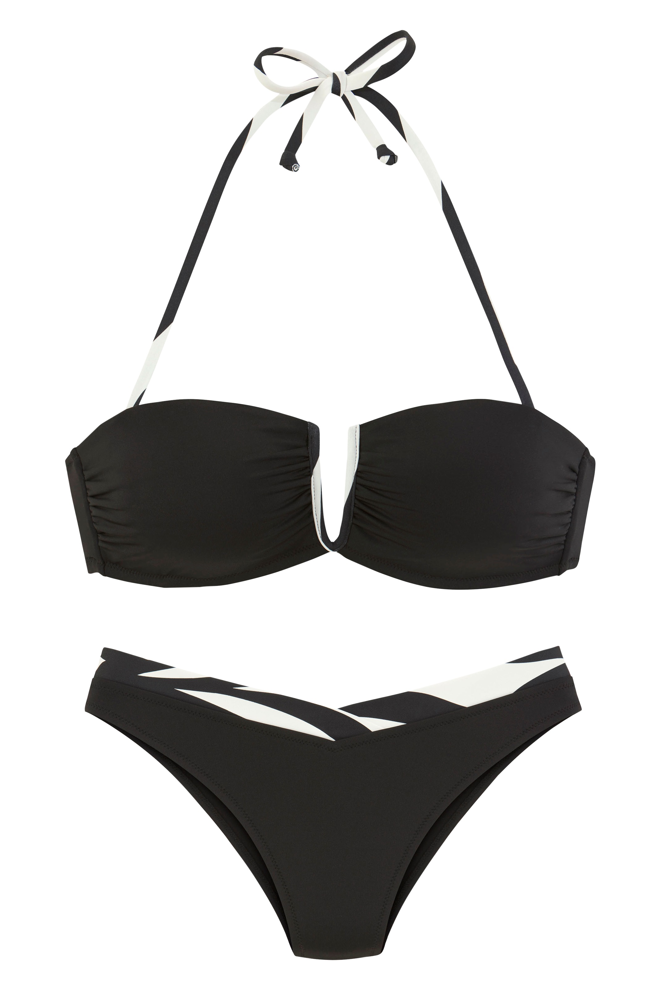 French Connection Bandeau-Bikini "Claire", V-förmige Schnalle zwischen den günstig online kaufen