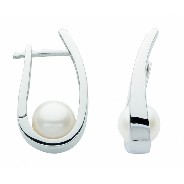 Adelia´s Paar Ohrhänger »1 Paar 925 Silber Ohrringe / Creolen mit Süßwasser  Zuchtperle«, mit Süßwasser Zuchtperle Silberschmuck für Damen online kaufen  | BAUR