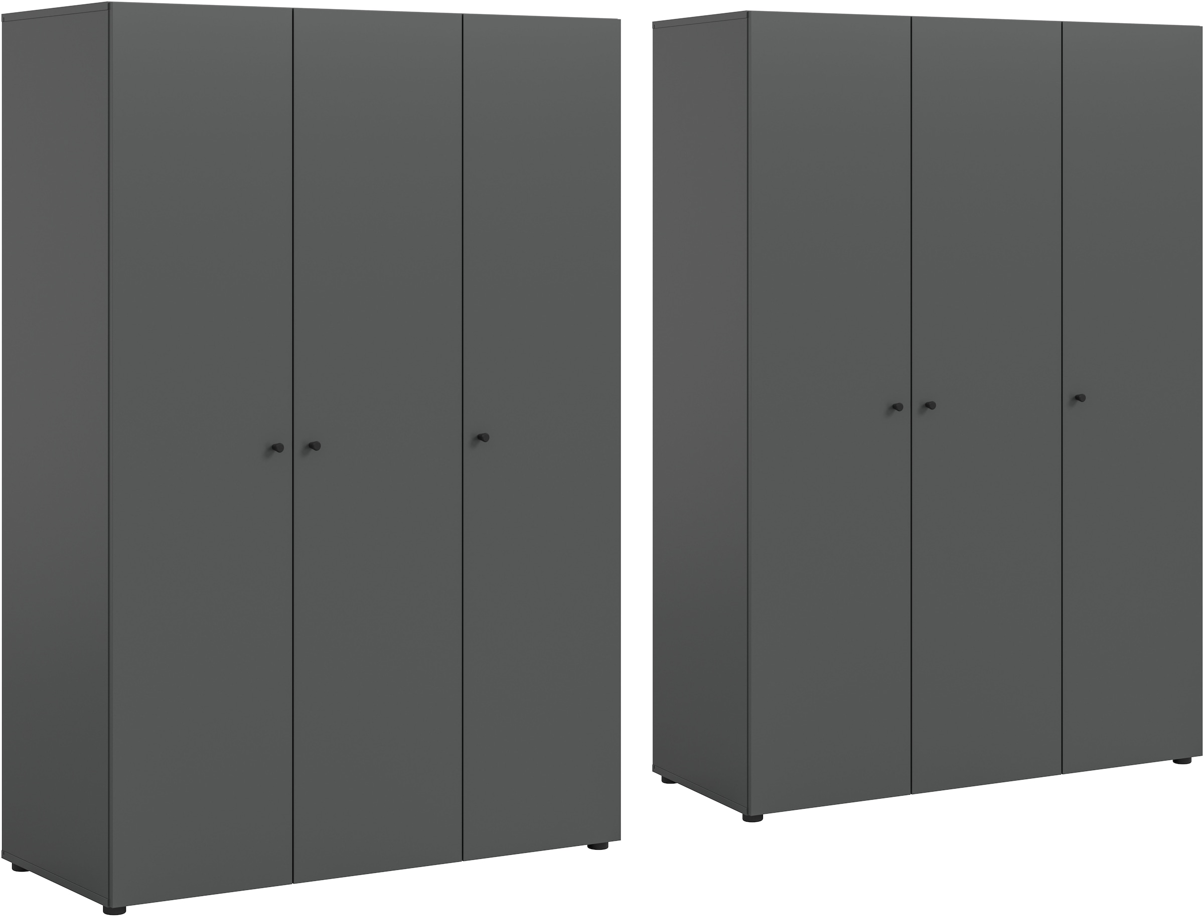 Home affaire Kleiderschrank »BILLINGS, TOPSELLER!, Schlafzimmerschrank, Schrank, Garderobenschrank«, (OTTO BESTSELLER, Garderobe & Schlafzimmer), Breite 240cm, grau, 6-türig, inkl. 2 Kleiderstangen und 8 Ablageböden