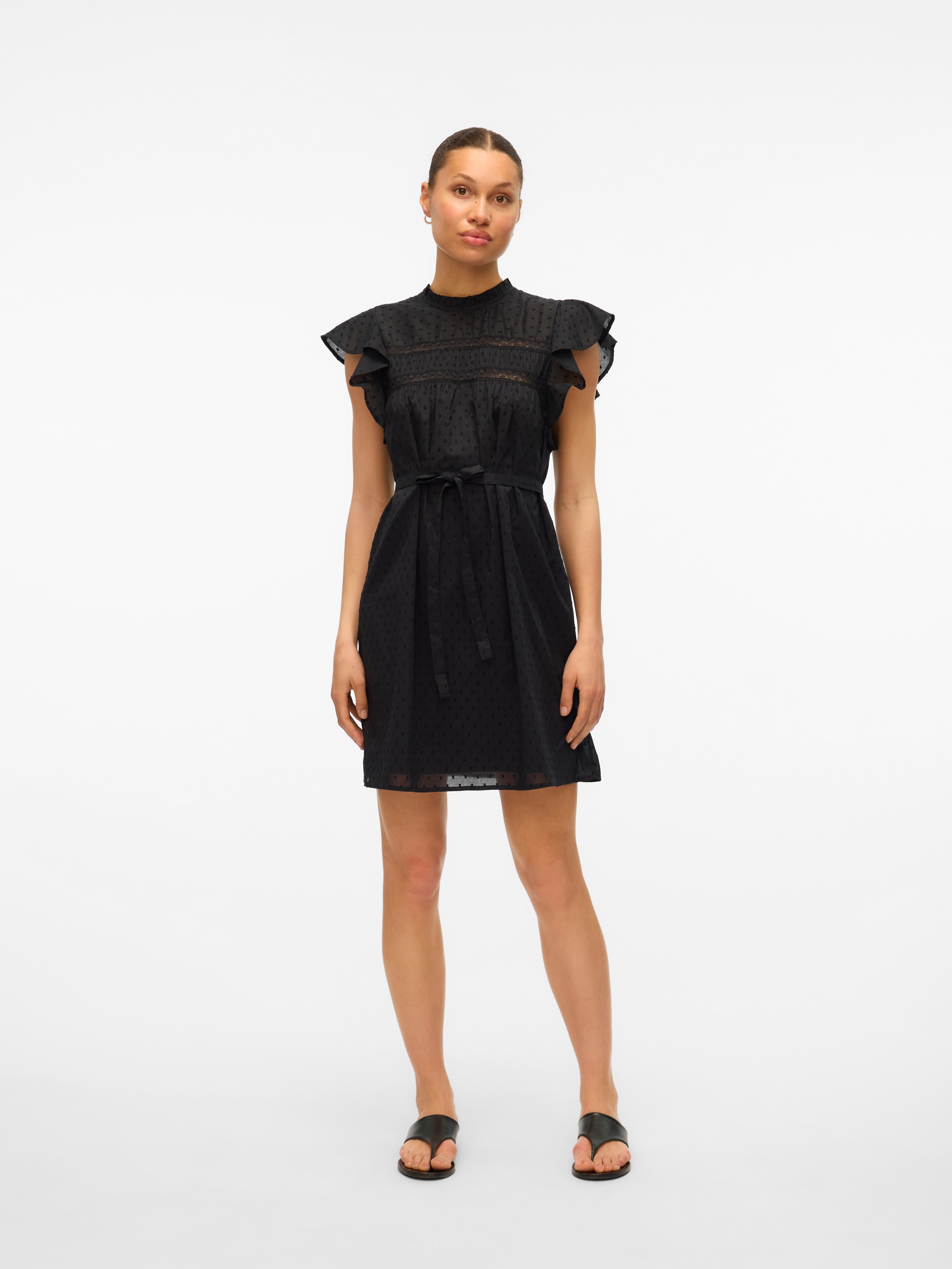 Vero Moda Minikleid "VMTRINE SL SHORT LACE DRESS WVN GA NOOS" günstig online kaufen