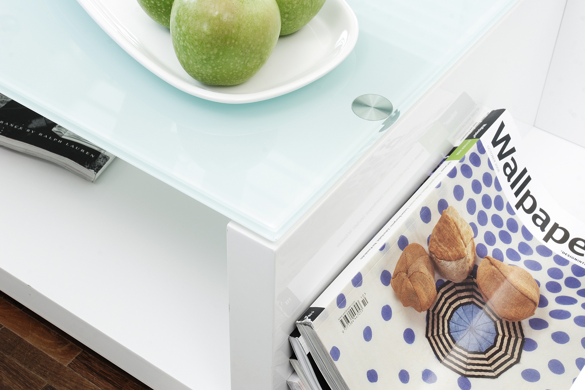 Salesfever Scandinavian Coffee Table White 100x100x30cm 2