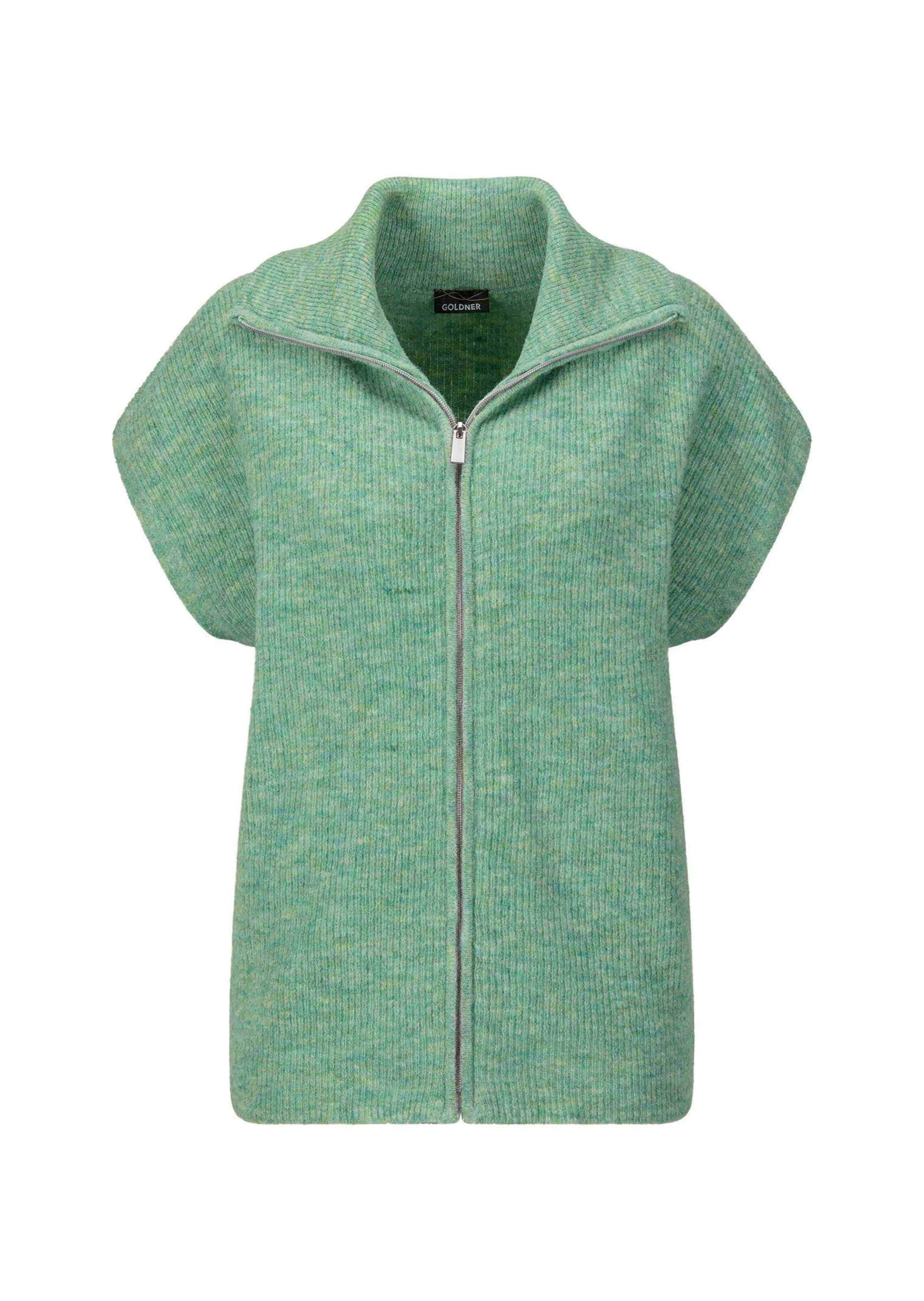 GOLDNER Kurzweste "Kurzgröße Melierte Weste mit Reißverschluss" Umlegekrage günstig online kaufen