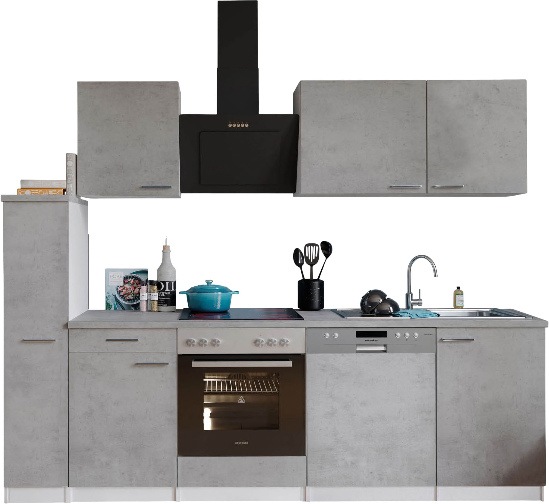 MESANA Küchenzeile "Malia", Breite 250 cm, 85 cm Arbeitshöhe, in exklusiver günstig online kaufen