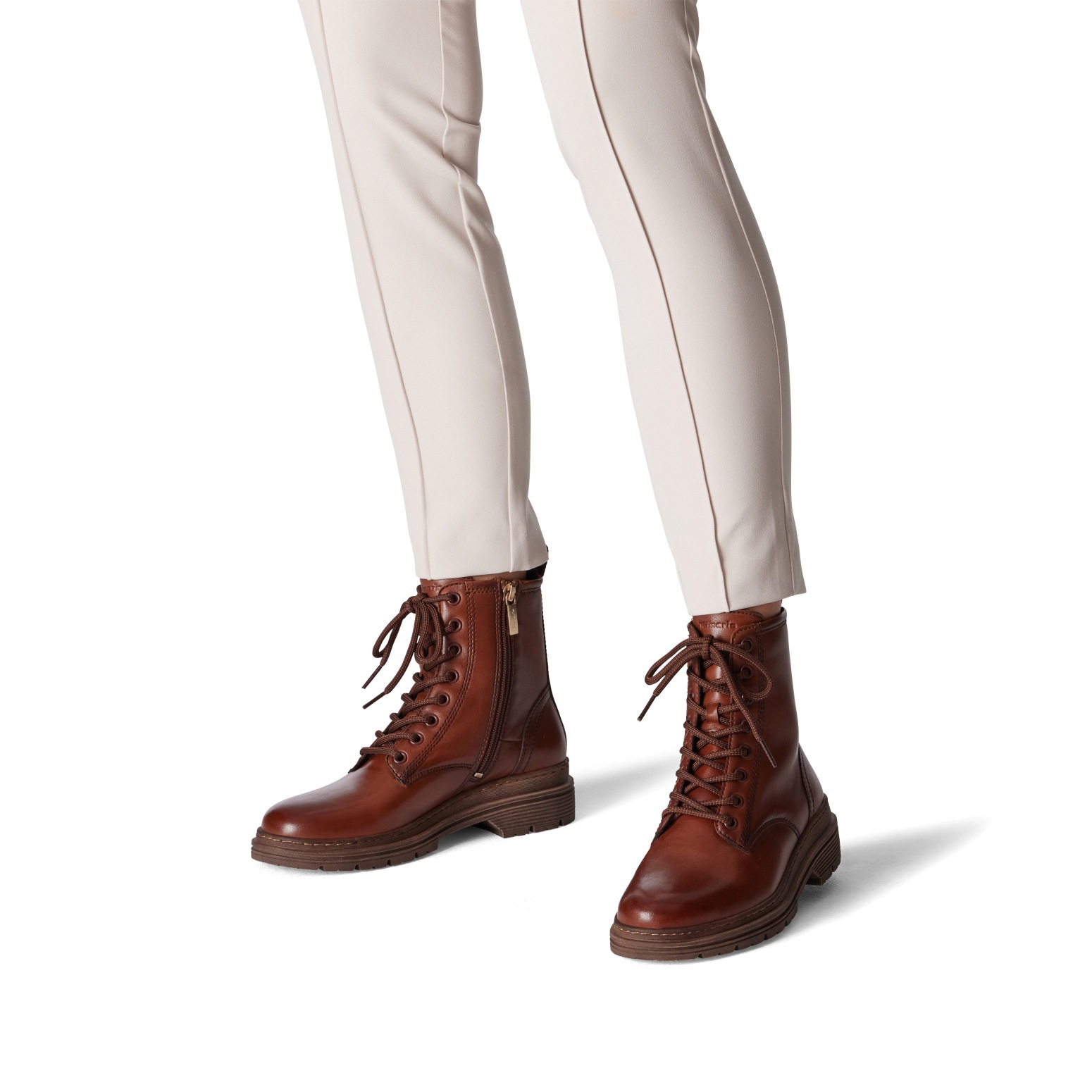 Tamaris Schnürboots, Blockabsatz, Schnürstiefelette in angesagter Used Optik