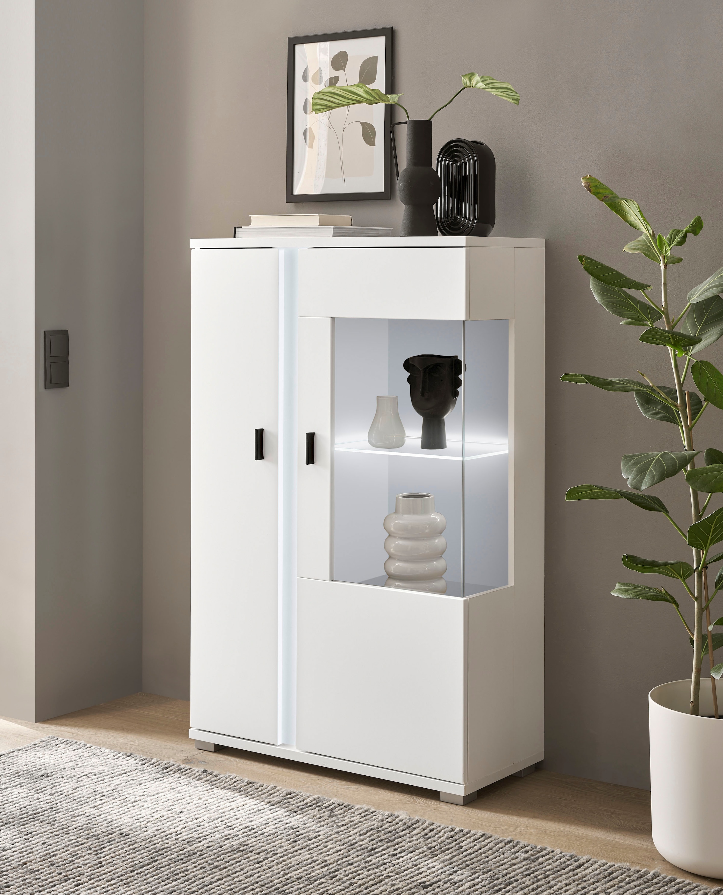 Home affaire Vitrine "LONG ISLAND, Stauraumvitrine" 1 Stk. tlg. in moderner günstig online kaufen