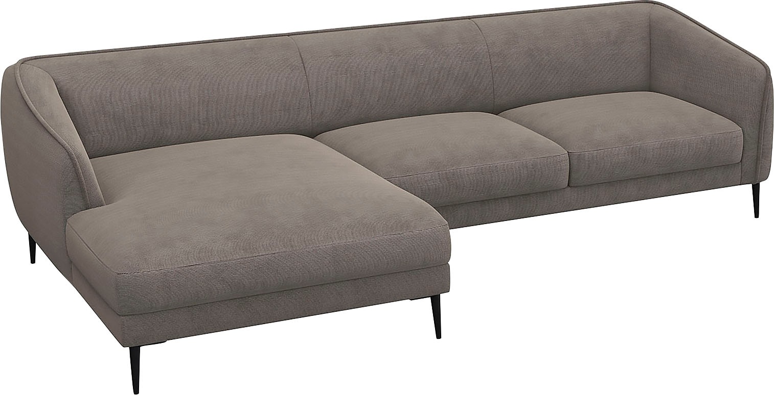 FLEXLUX Ecksofa »Belle Designsofa, L-Form, B/T 288/149 cm«, Skandinavisches Design, In hochwertiger Verarbeitung