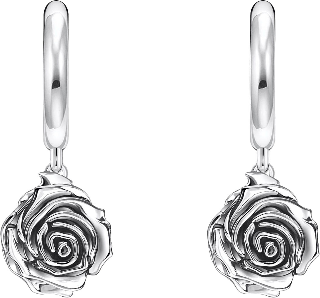 THOMAS SABO Paar Creolen »Midnight Rose, CR757-637-21«