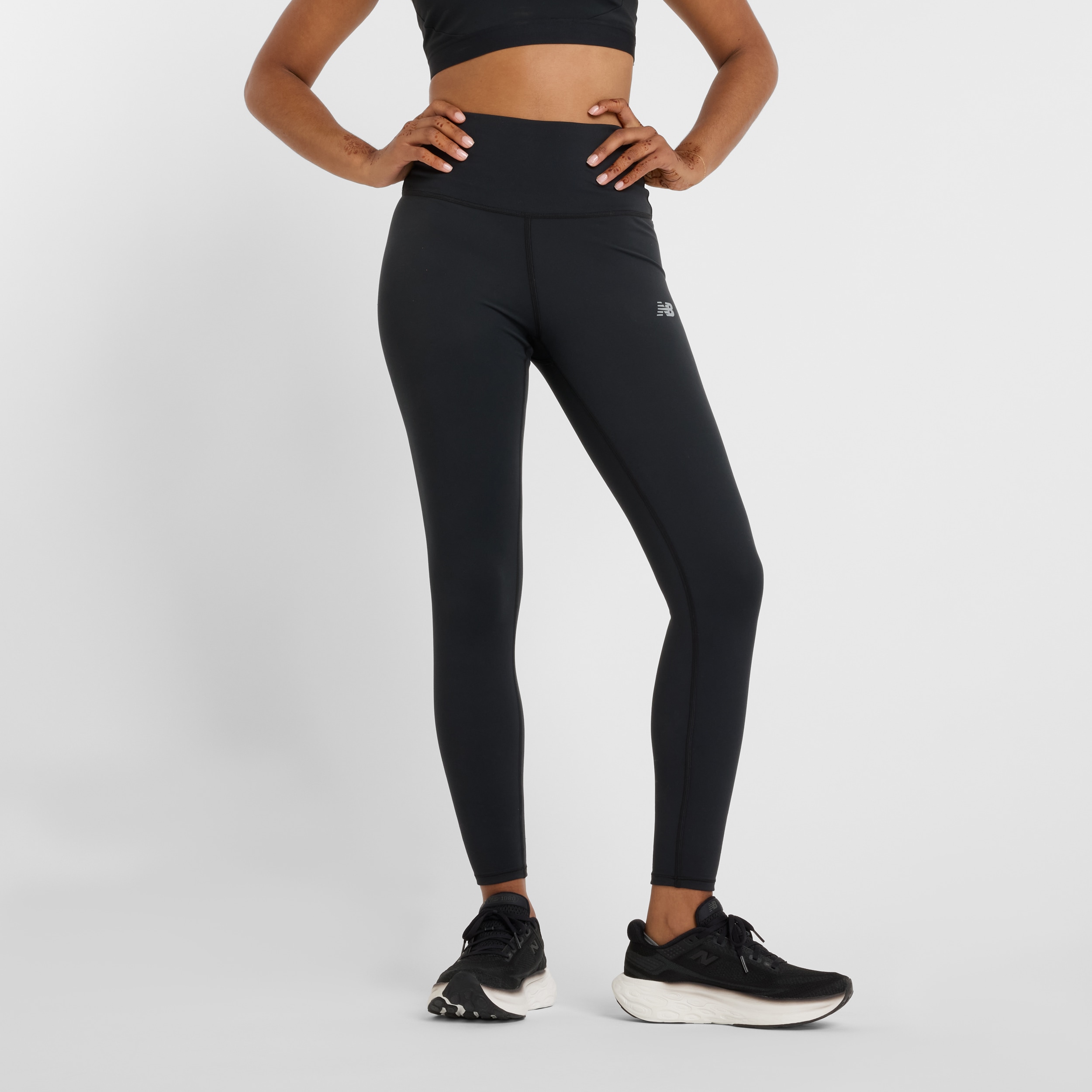 New Balance Lauftights "NB HARMONY HIGH RISE LEGGING 25" für Training, aus Polyester und Elasthan, in den Größen XS bis XXL