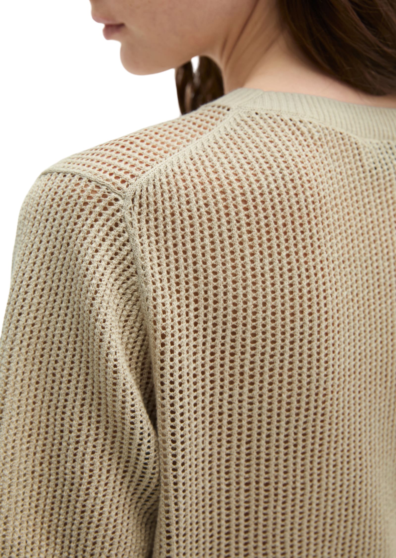 Marc O'Polo Strickpullover »aus Baumwolle-Leinen-Slub-Garn«