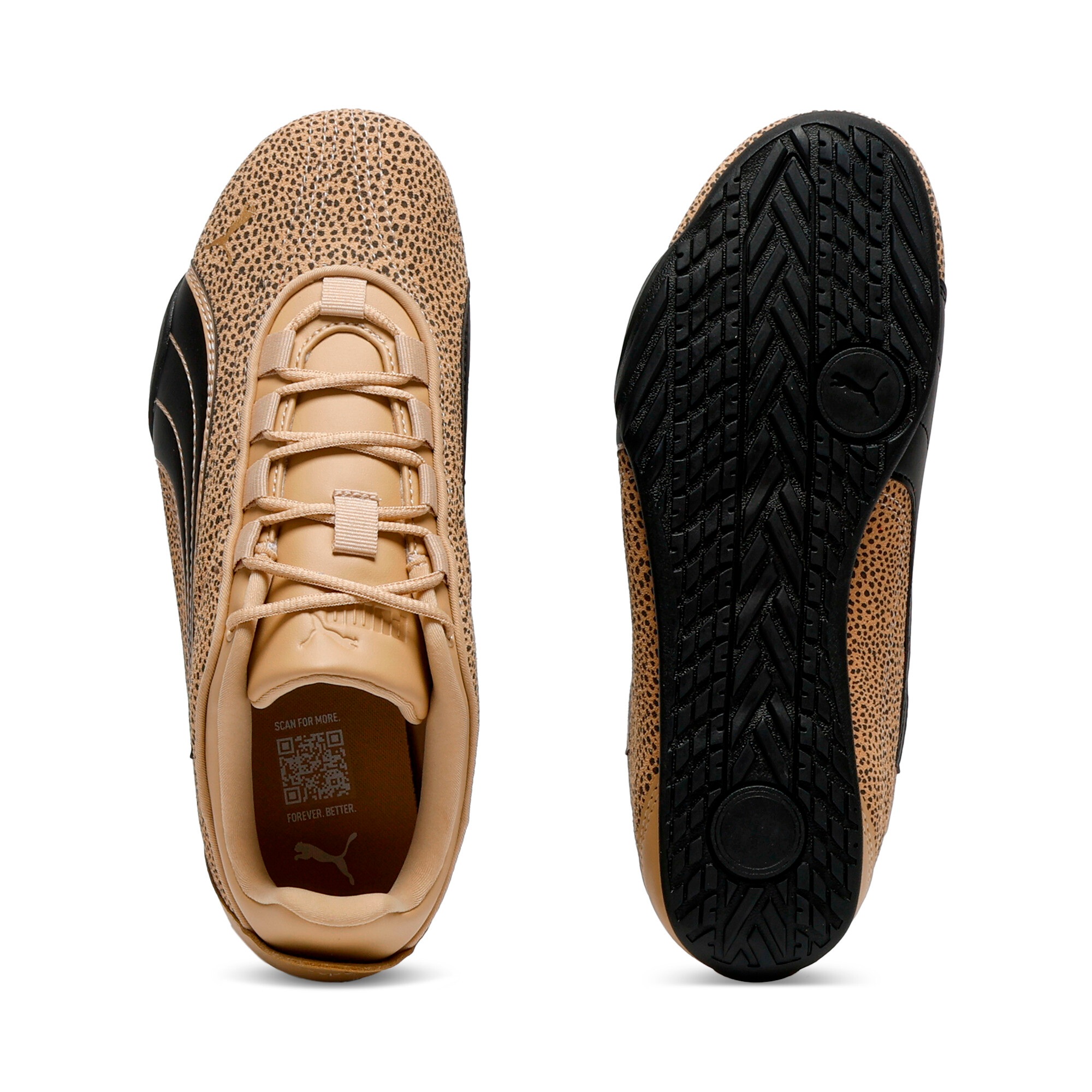Sneaker PUMA "CATCH SOLEIL TOPCAT", Damen, Gr. 40,5, toasted almond, puma schwarz, puma gold, Leder, Schuhe Sneaker, Obermaterial aus Leder, Innenmaterial aus Textil 3