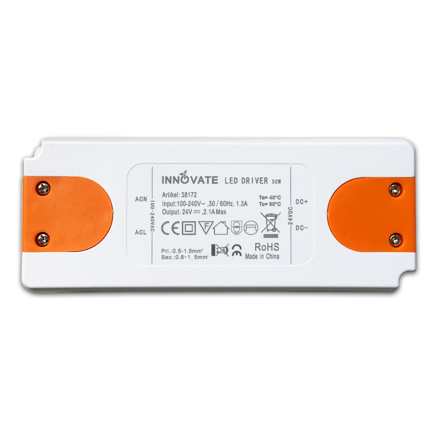 LED-Trafo mit hoher Kompatibilität ECO 24V/DC, 0-50W