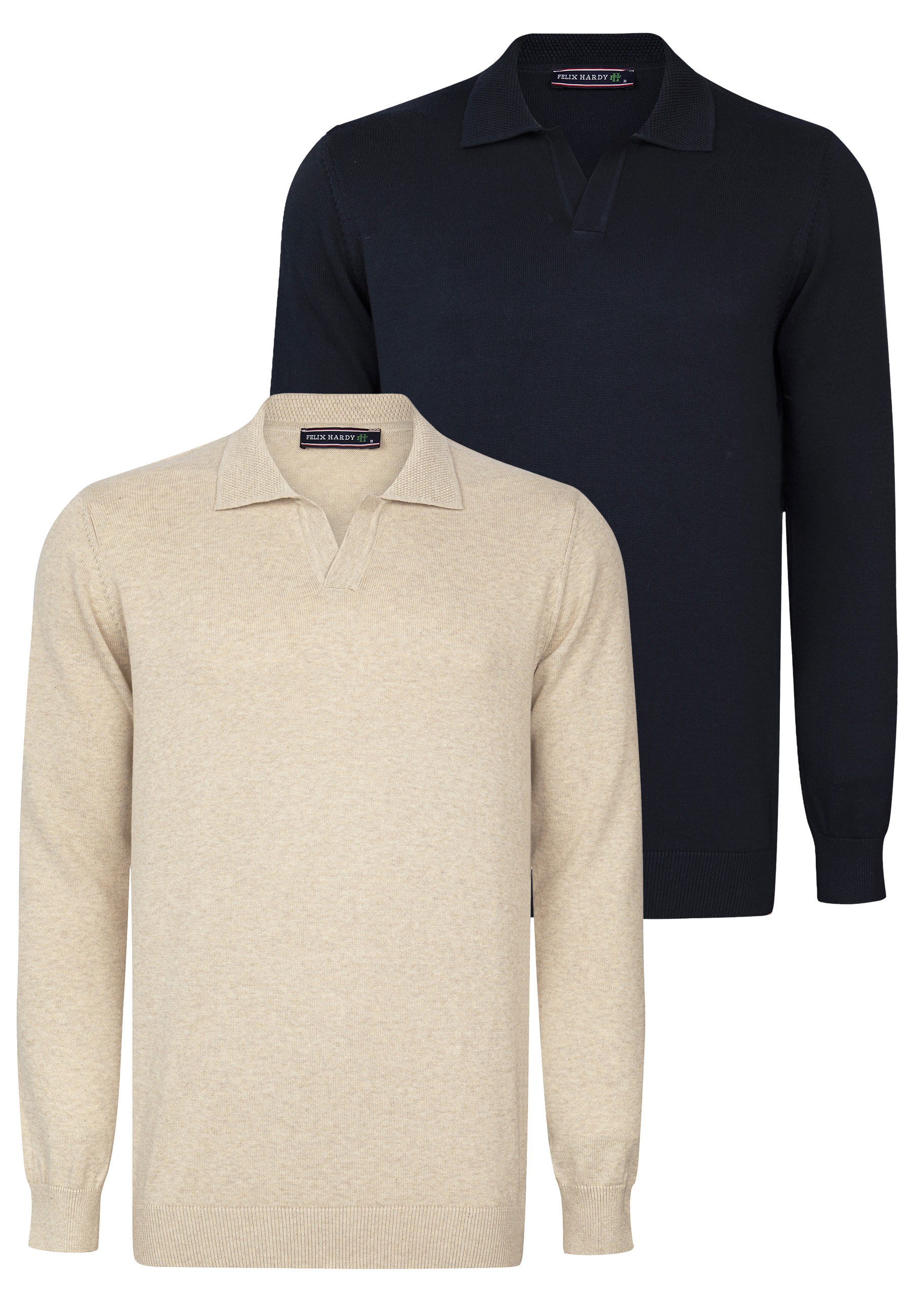 Felix Hardy Polokragenpullover »Pullover mit Polo-Kragen 2er-Pack«