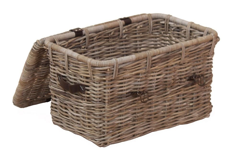 HOFMANN LIVING AND MORE Organizer »Truhe, Kubu-Rattankorb«, Aufbewahrungskorb zum Aufklappen