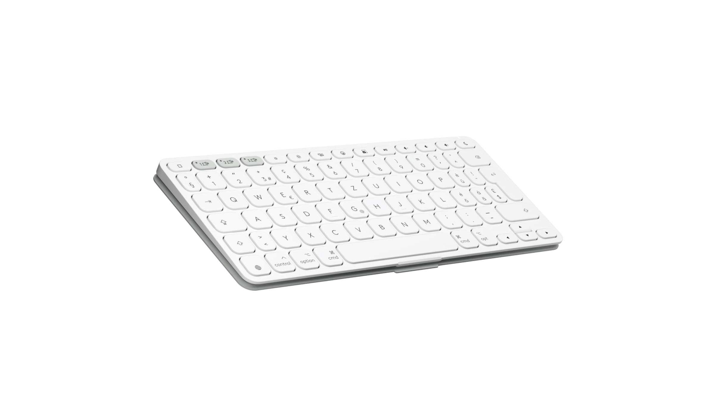 Logitech Gaming-Tastatur »Keys-To-Go 2 - PALE GREY - DEU - WESTMID-511«, Bluetooth Low Energy technology