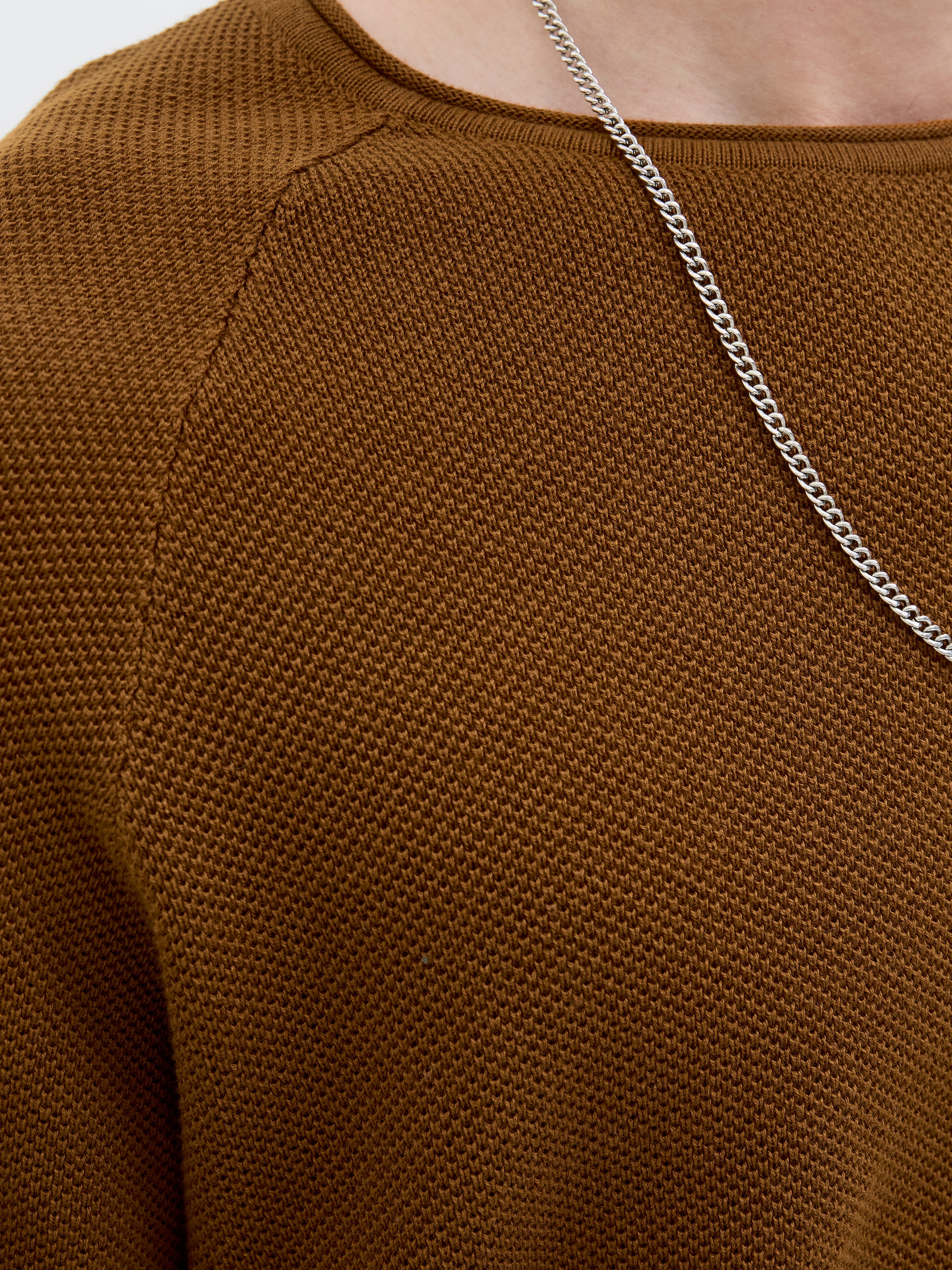 Jack & Jones Rundhalspullover »JJEHILL KNIT CREW NECK NOOS« Baumwolle, regular fit