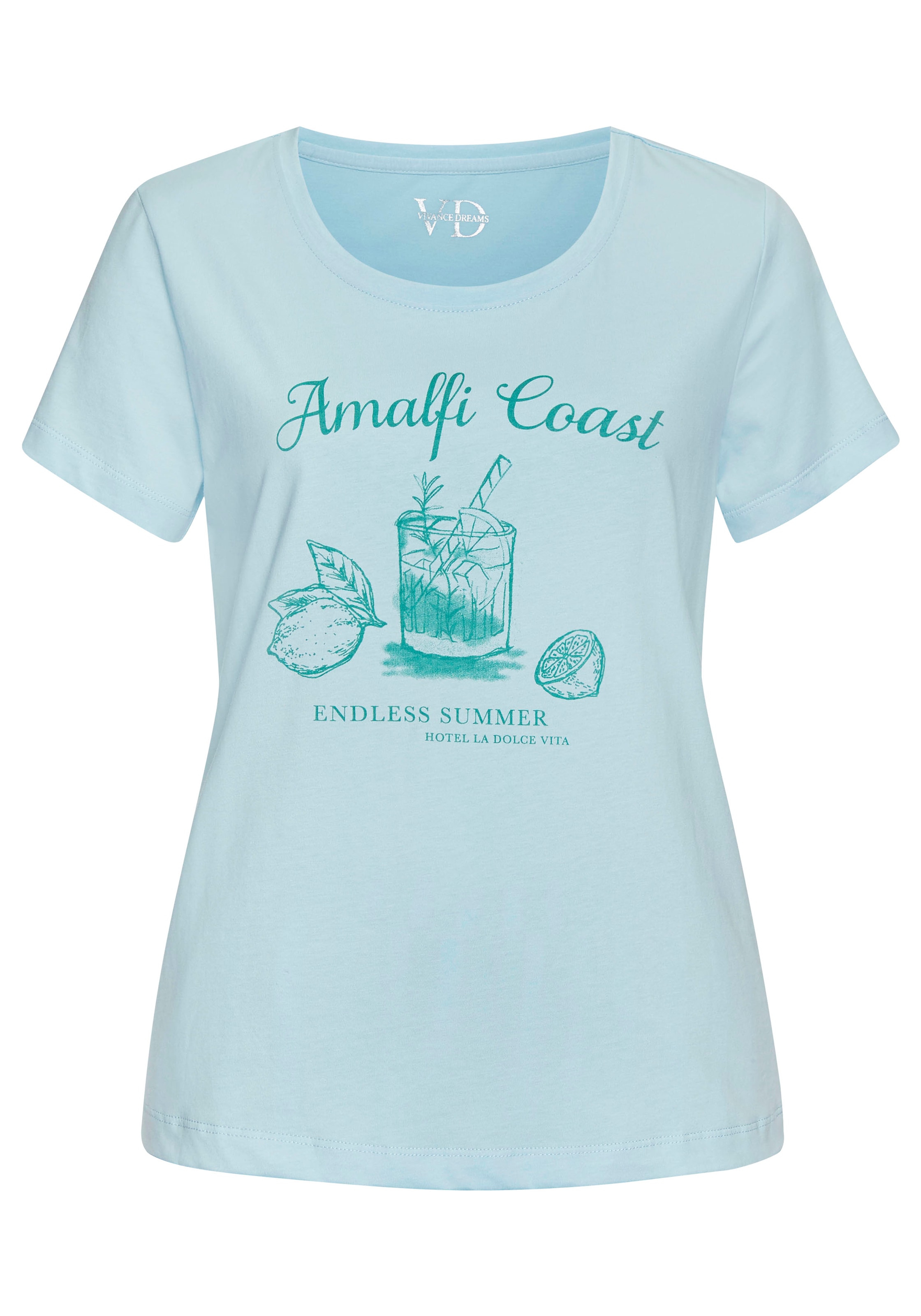 Vivance Dreams Pyjamaoberteil, mit schönem Frontprint