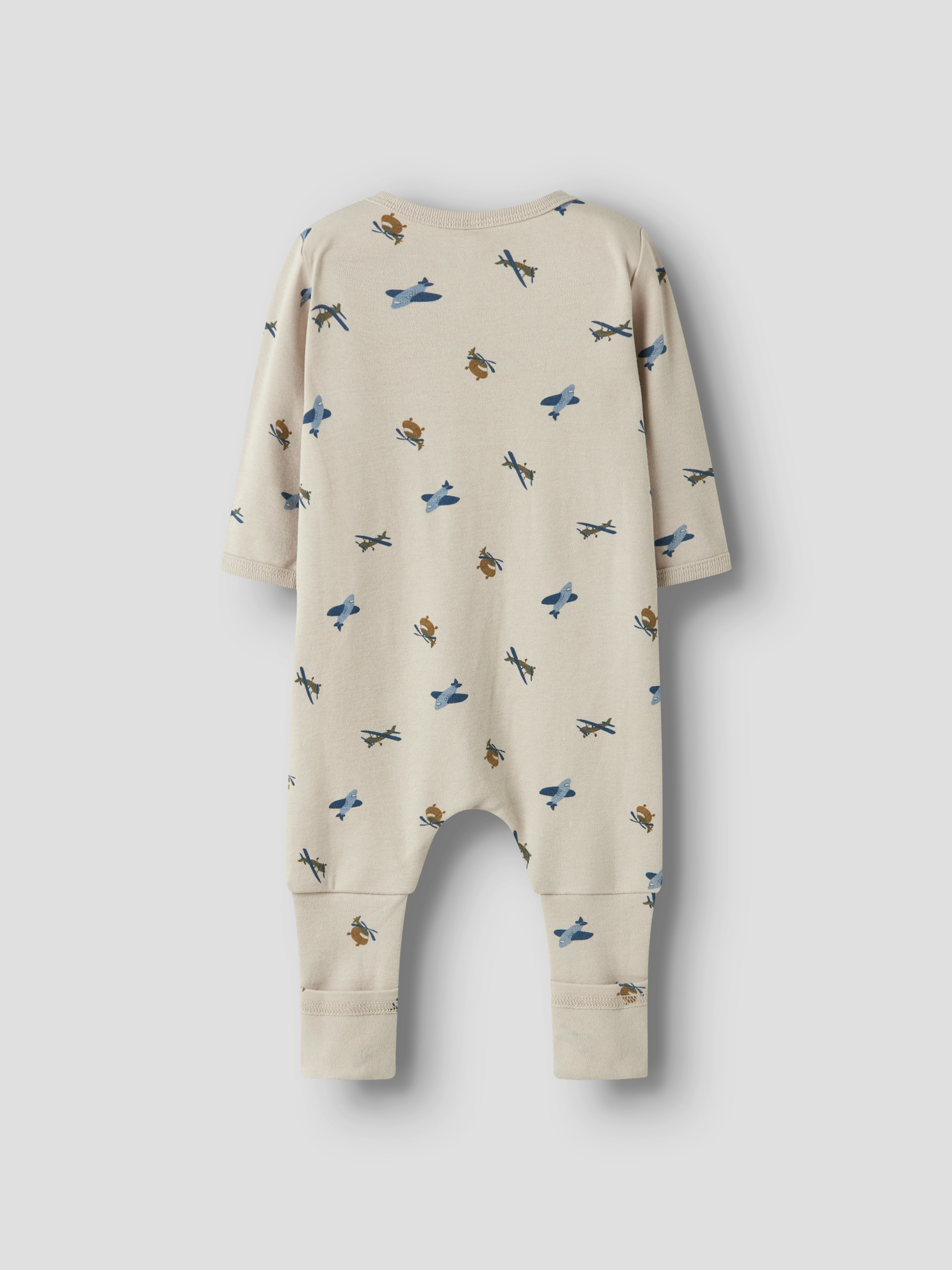 Name It Schlafanzug »NBMNIGHTSUIT ZIP FF AIRPLANE NOOS« aus Baumwolle, bequeme Passform, mit Reißverschluss und Kinnschutz