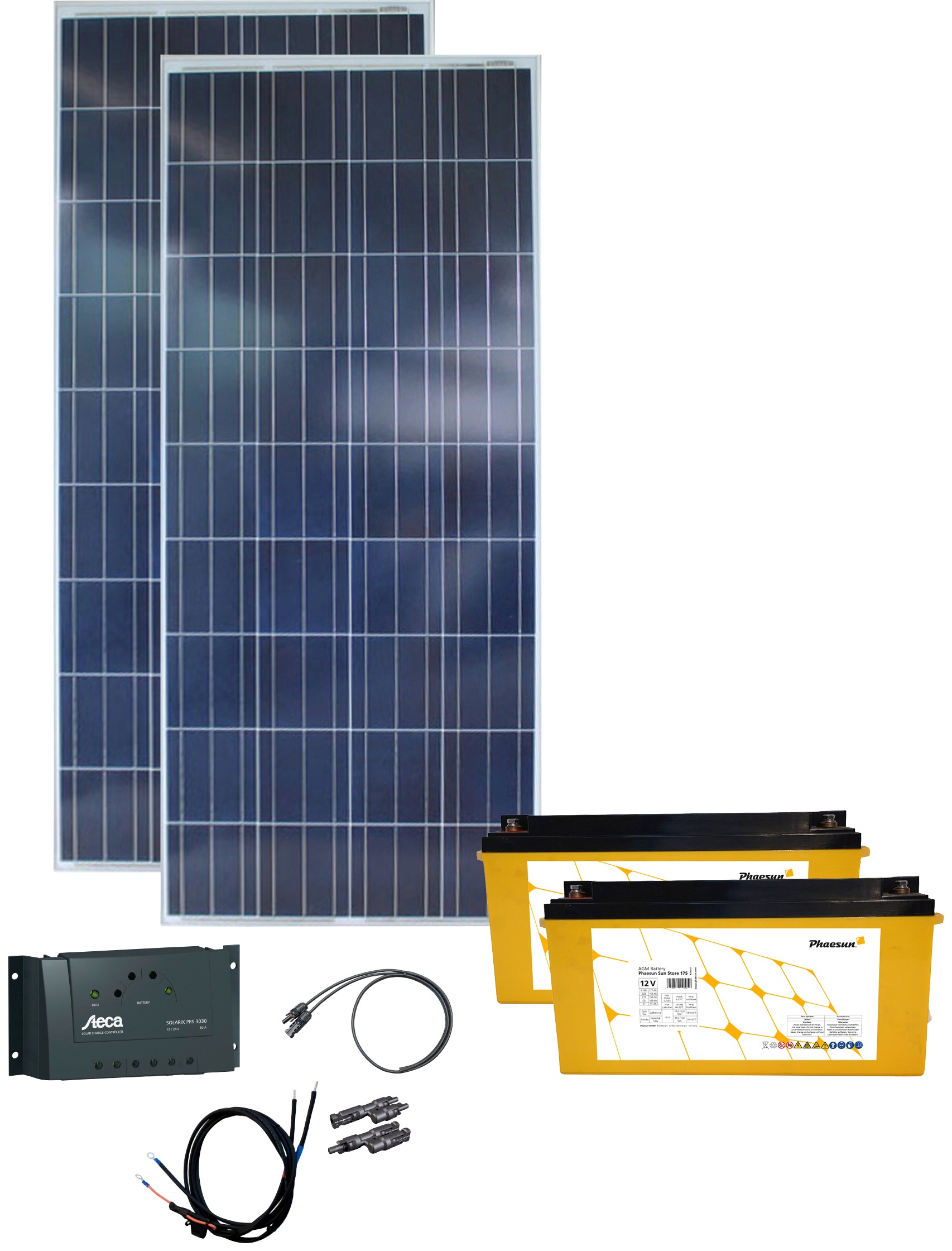 PHAESUN Solarmodul "Energy Generation Kit Solar Rise", schwarz, Solarmodule, 165 W