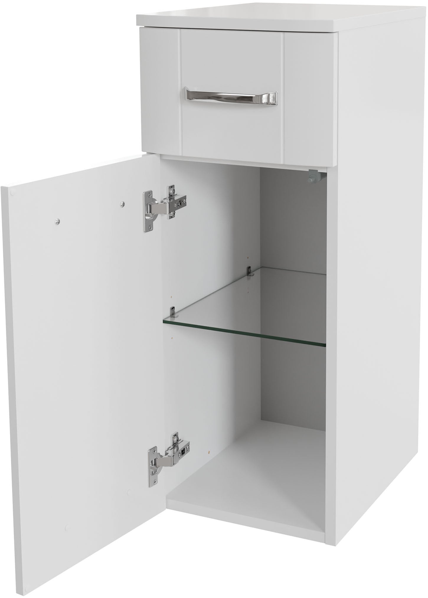 Saphir Badmöbel-Set »Badmöbel-Set Serie 3006 4-teilig Keramik-Waschtisch mit Spiegelschrank«, (5 St.), Badezimmer Set mit Unterschrank, Hängeschrank, inkl. Türdämpfer