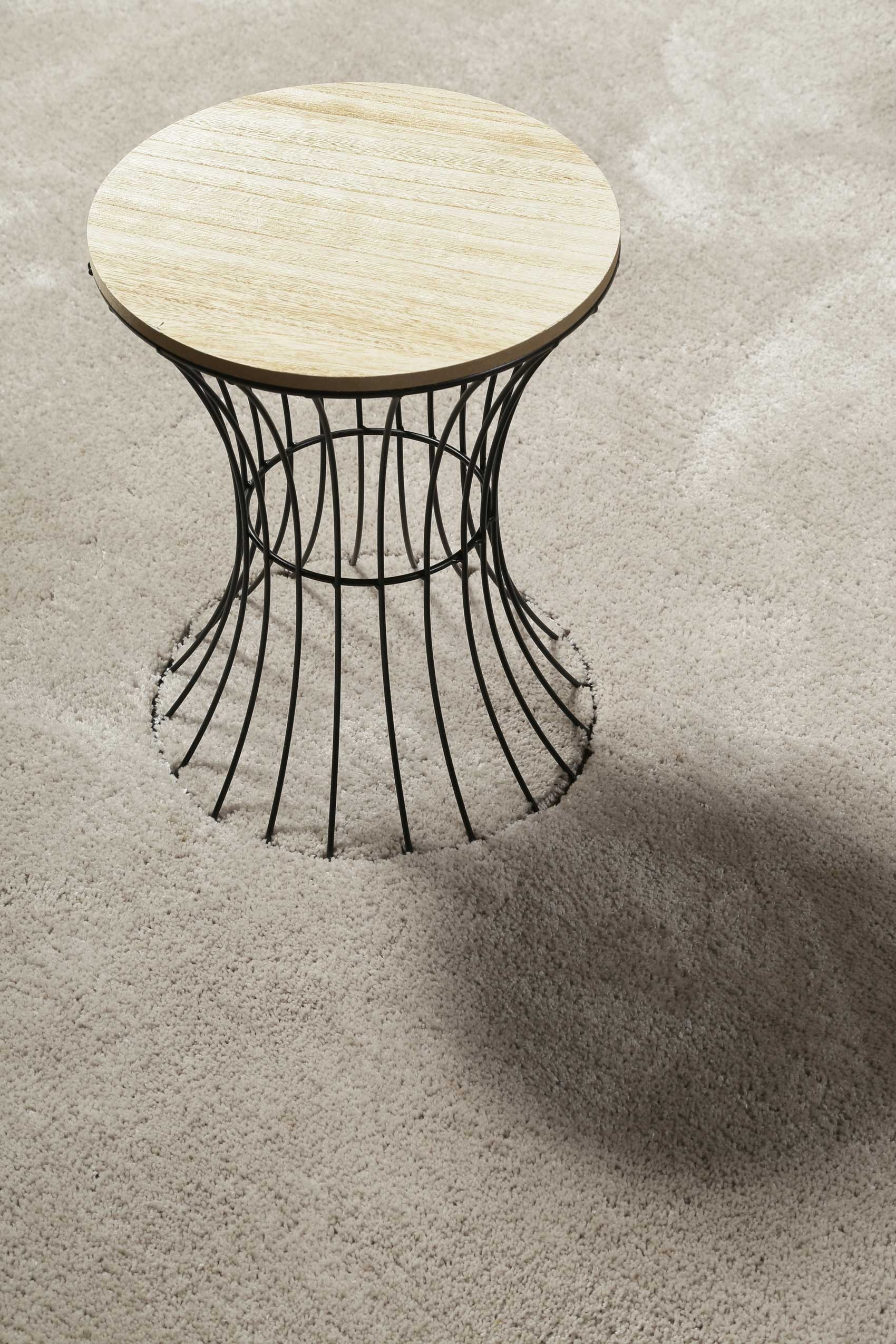 Homie Living Teppich »Pisa«, rund, 25 mm Höhe, Hochflor, Microfaser, uni, weich, Shaggy, Wohnzimmer, Schlafzimmer