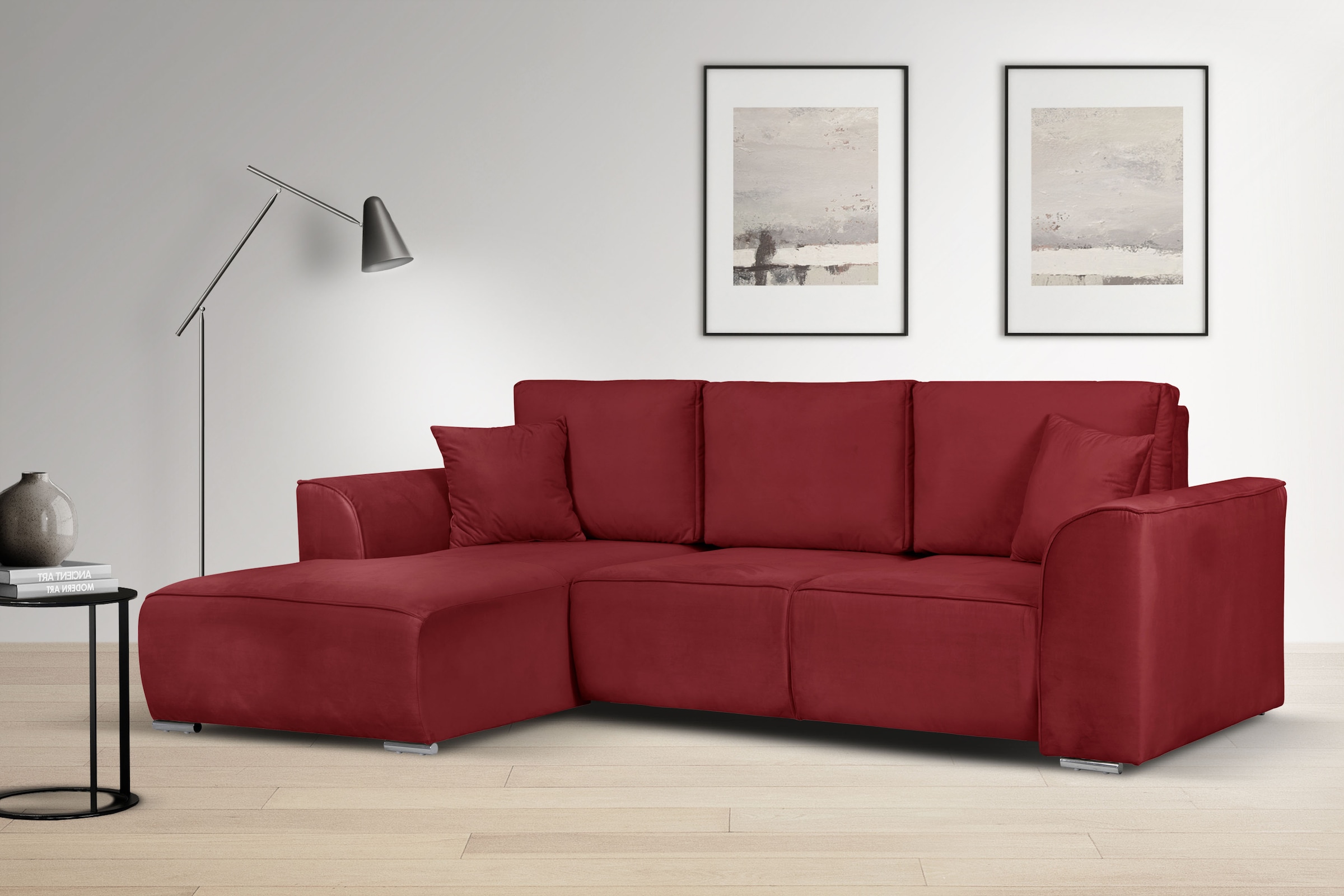 OTTO home Ecksofa "BEATRICE optionale Schlafsofa mit Bettkasten, B/T/H: 265 günstig online kaufen