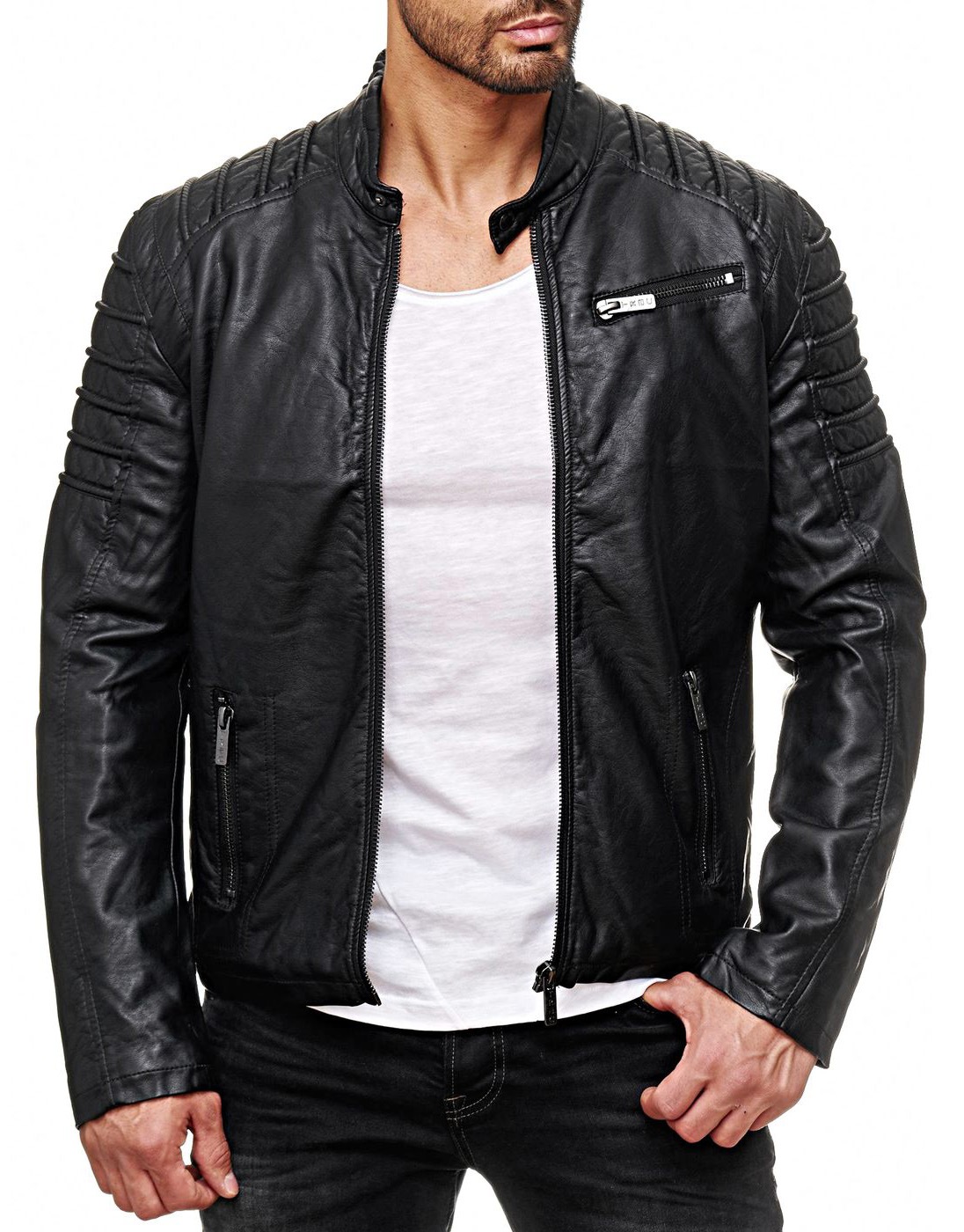 RedBridge Bikerjacke »Oxnard«, im Biker-Design