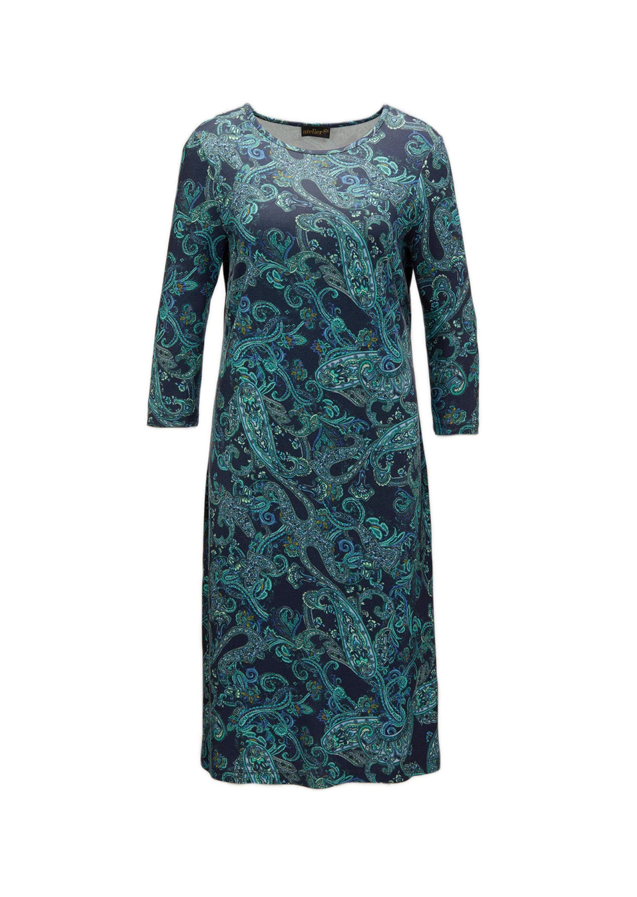 GOLDNER Jerseykleid "Kurzgröße Elastisches Jerseykleid mit Druck" Farbbrill günstig online kaufen