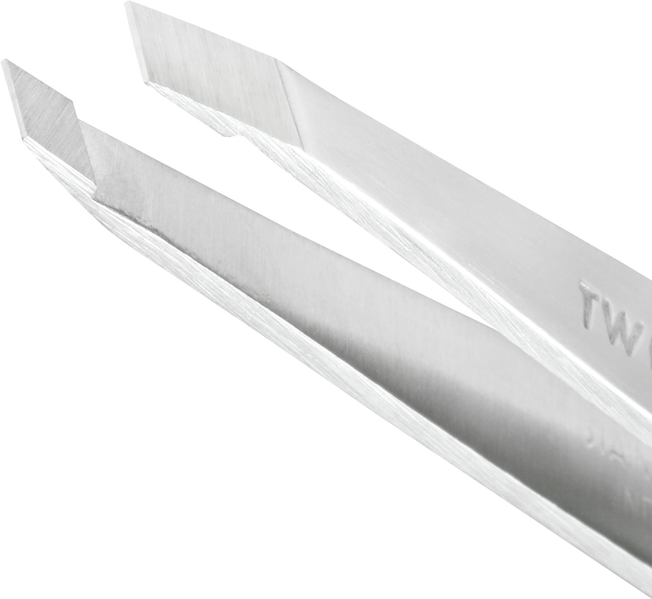 TWEEZERMAN Augenbrauenpinzette »SLANT TWEEZER PLATINUM SILVER SCHRÄG« NQ9830