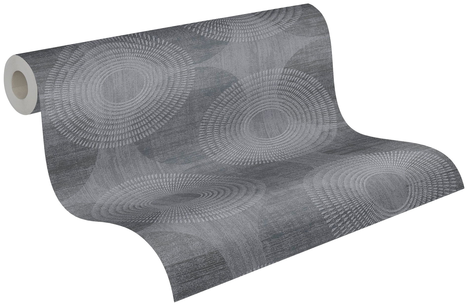 A.S. Création Vliestapete »Attractive«, Strukturmuster-gemustert-Motiv, Kreis Tapete Punkte Tapeten Wohnzimmer Schlafzimmer Küche Flur Design