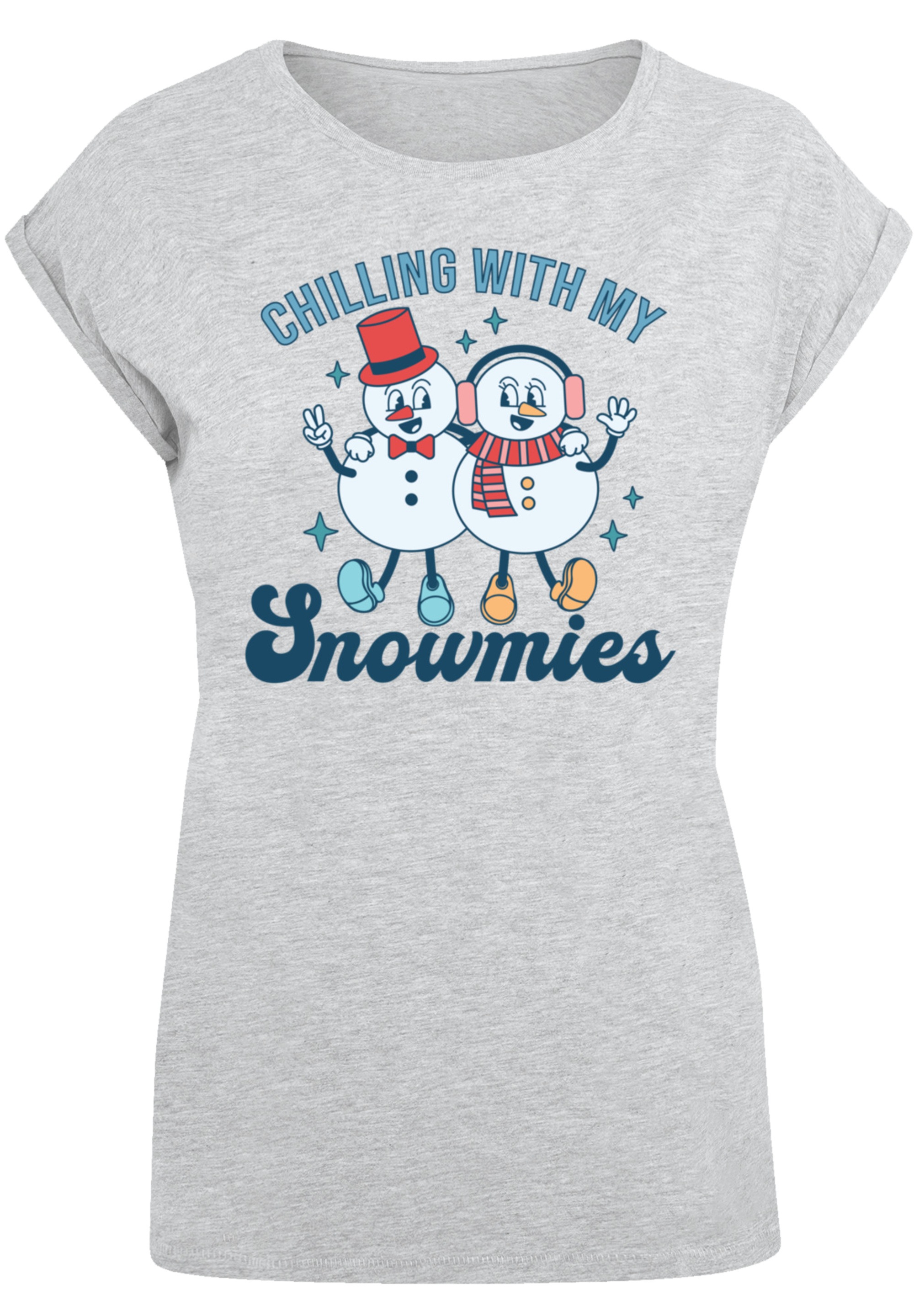 F4NT4STIC T-Shirt »Chilling with My Snowmies«, Premium Qualität