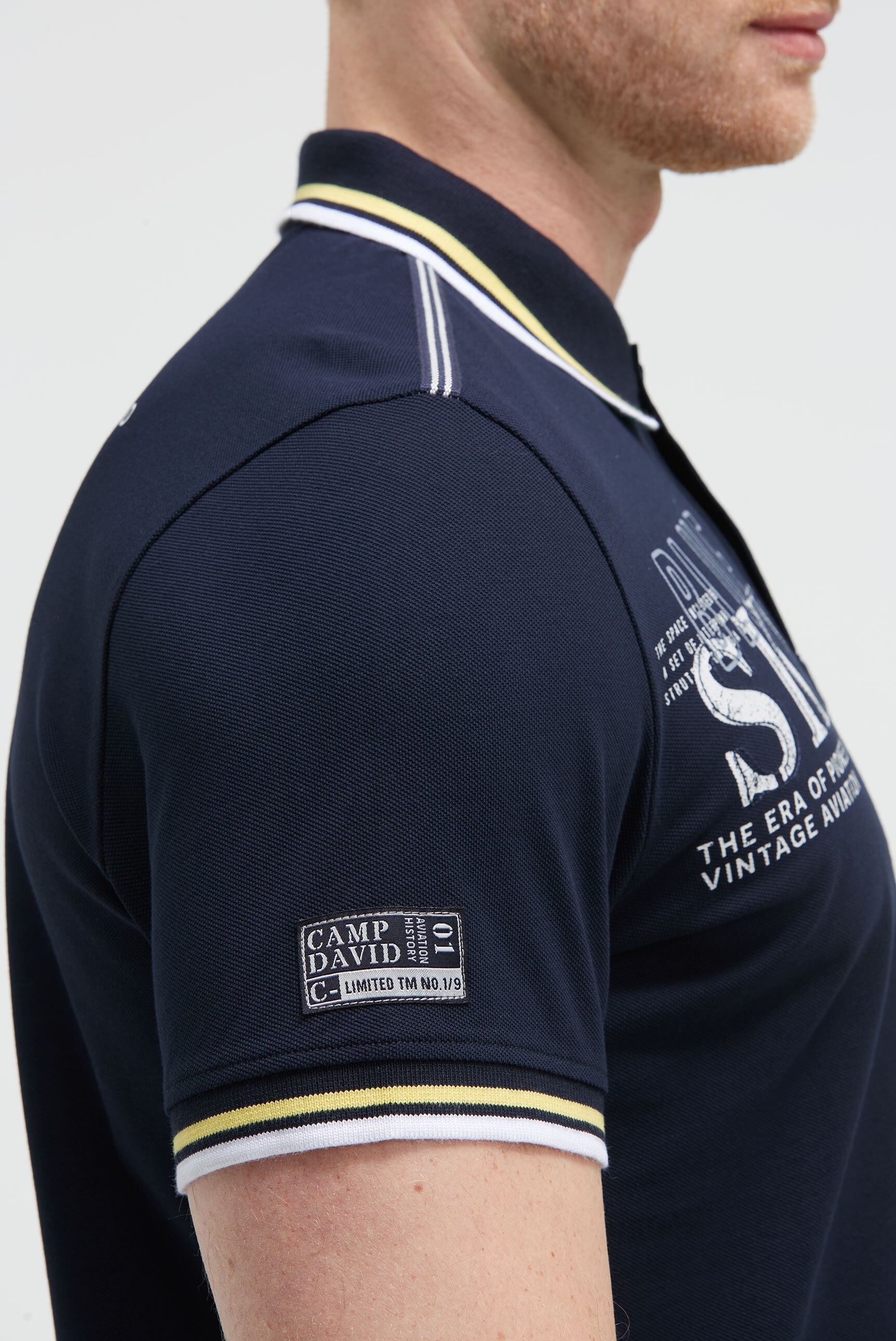 CAMP DAVID Poloshirt mit Seitenschlitze