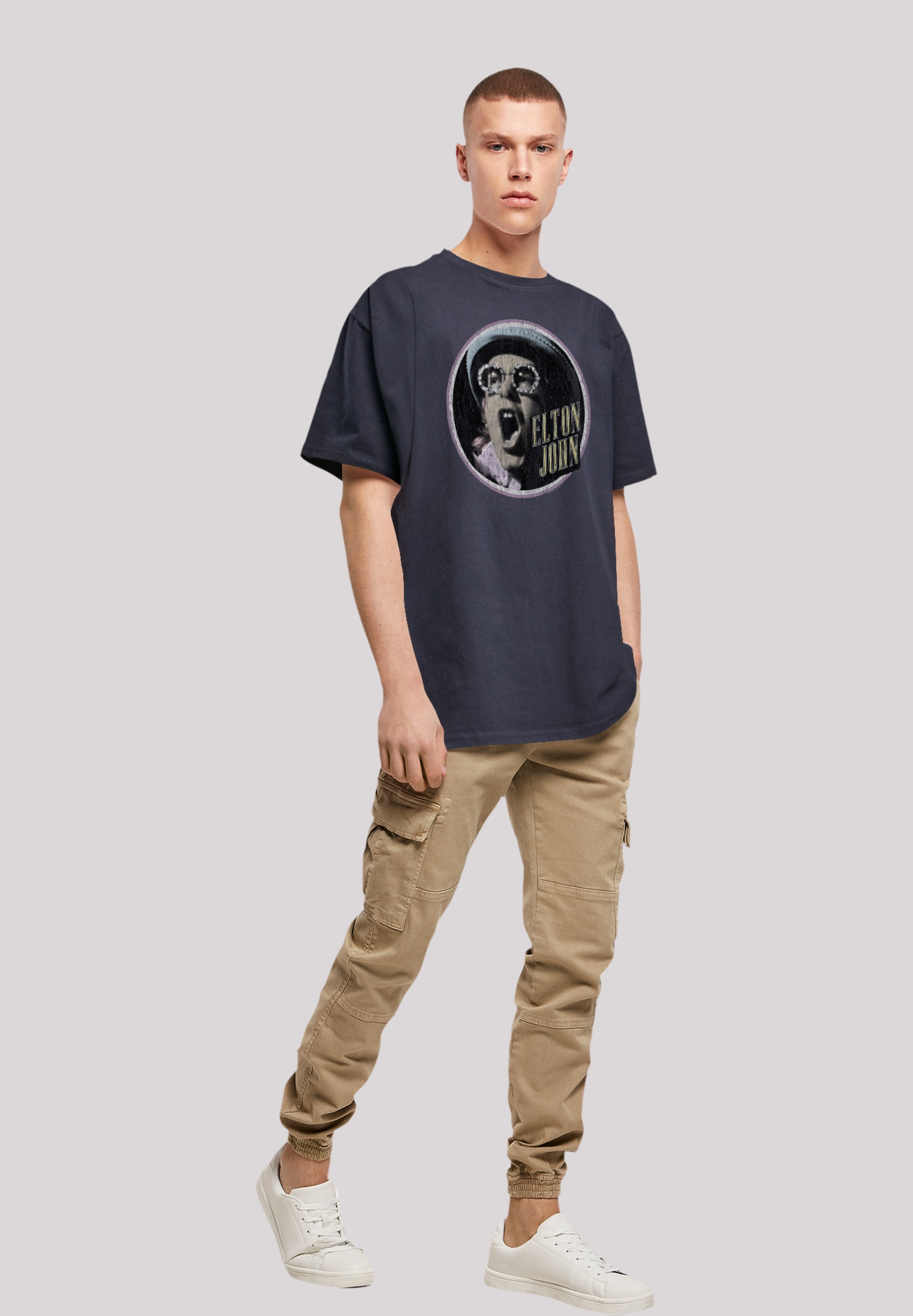 F4NT4STIC T-Shirt »Elton John Vintage Circle«, Premium Qualität