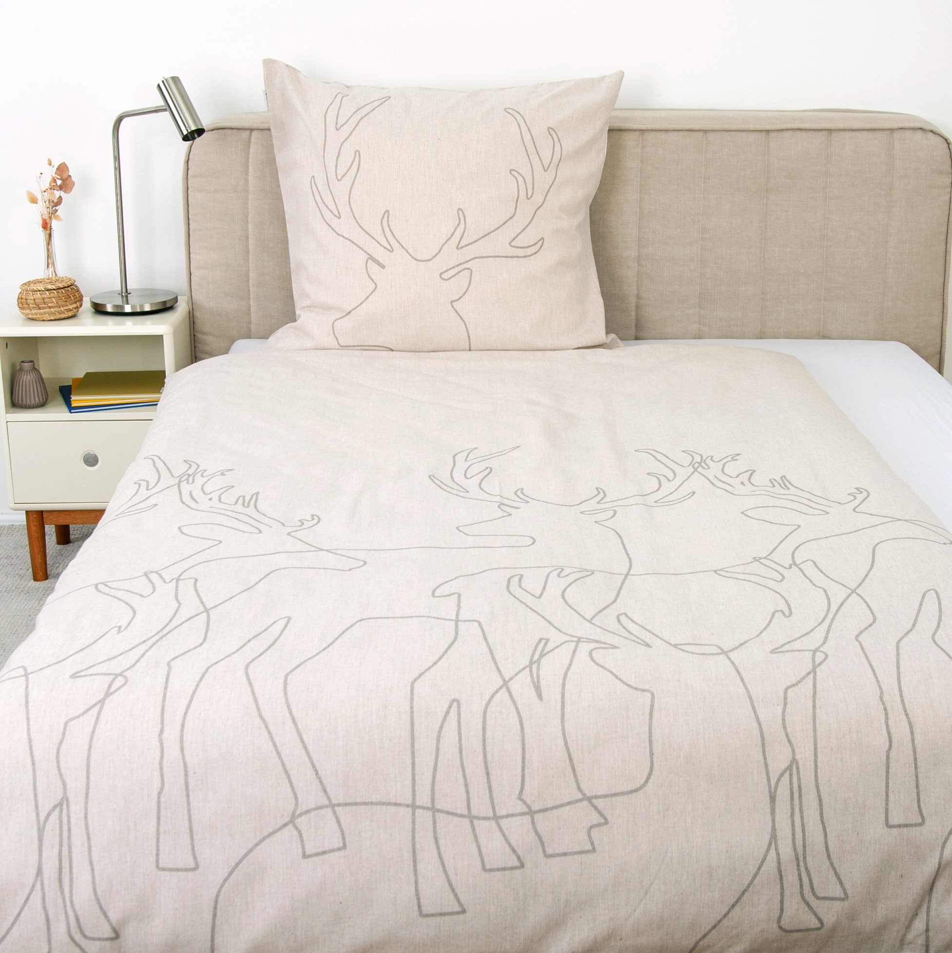 TOM TAILOR HOME Wendebettwäsche »Lennart in Gr. 135x200, 155x220 oder 200x200 cm, ideal für Weihnachten«, Flanell kuschelig warm im Winter, Weihnachtsbettwäsche aus Baumwolle