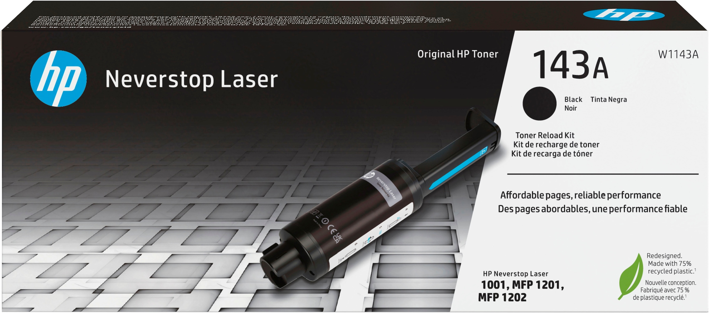 HP Tonerpatrone "HP original Toner 143A schwarz, Größe A + Doppelpack", schwarz, Tonerpatronen