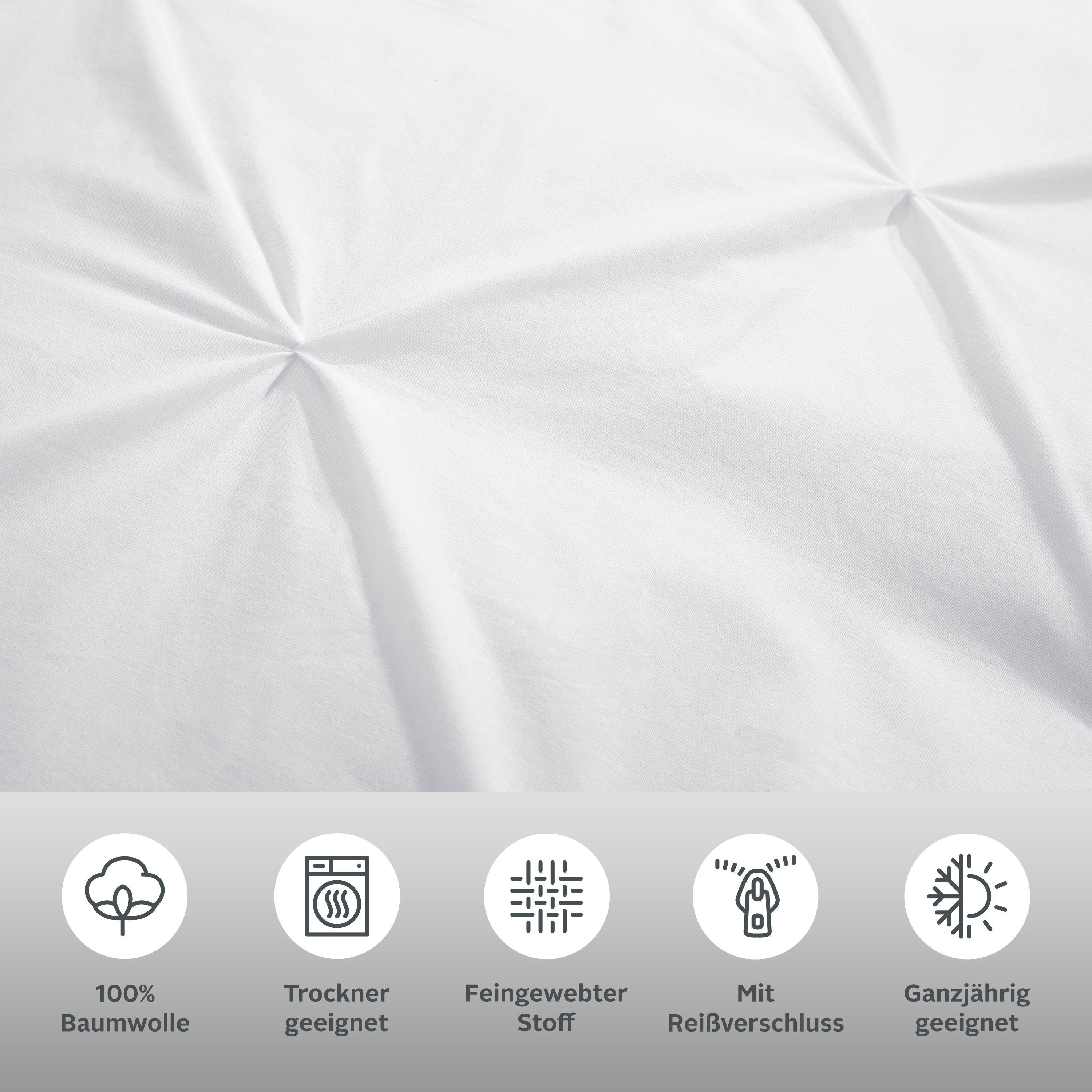 Thumbnail - OTTO home Bettwäsche "Elliant in Gr. 135x200 oder 155x220 cm" 2 tlg. Bettwäsche aus Baumwolle, elegante Bettwäsche mit H...