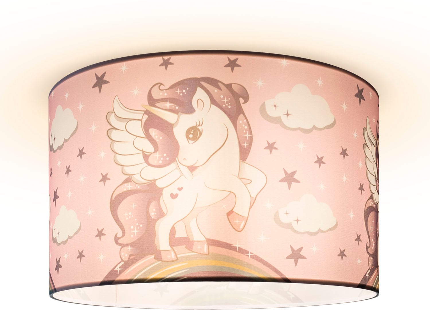 Paco Home Deckenleuchte »Hugo Cosmo 213«, Leuchtmittel E27 | ohne Leuchtmittel, Kinderlampe LED Kinderzimmer Lampe Mit Einhorn, E27