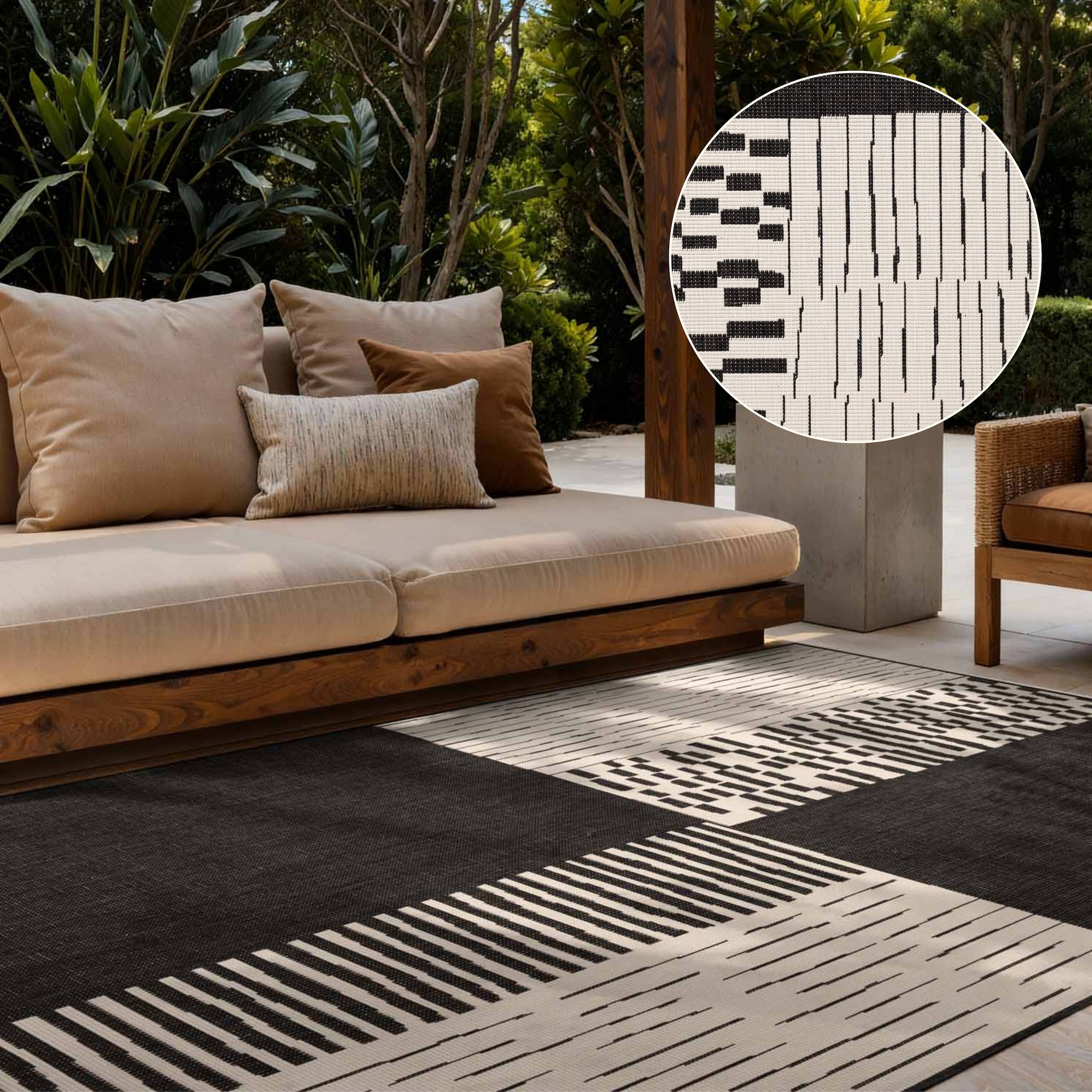 Ted Baker Teppich "Acacia, Wendeteppich" rechteckig 8 mm Höhe Designteppich, Wetterfest, Pflegeleicht, Modern, Wohnzimmer, Terrasse