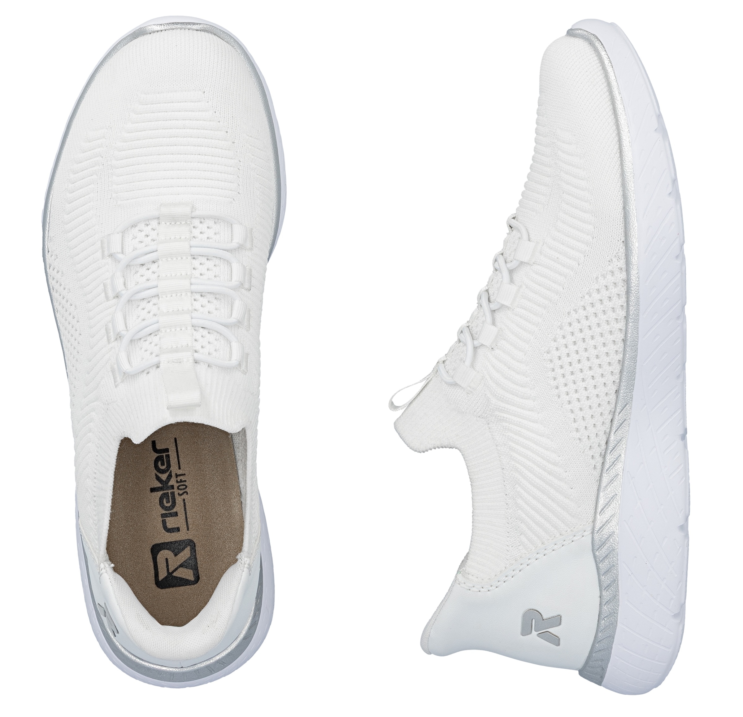 RIEKER Sport Slip-On Sneaker »Ready2GO«, Halbschuh, Freizeitschuh, Slipper mit MemoSoft-Innensohle