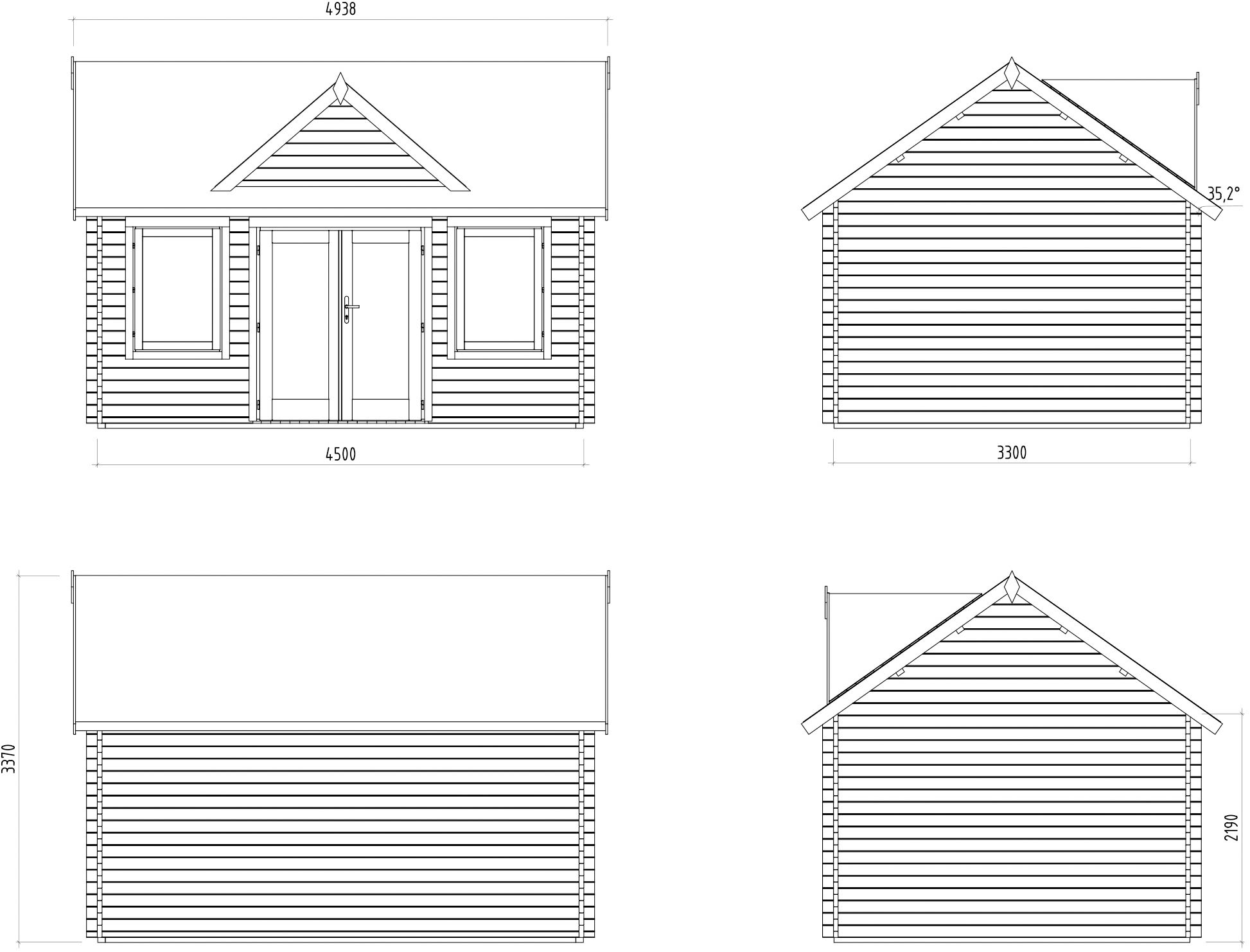 Palmako Gartenhaus »Claudia« verschiedene Farben