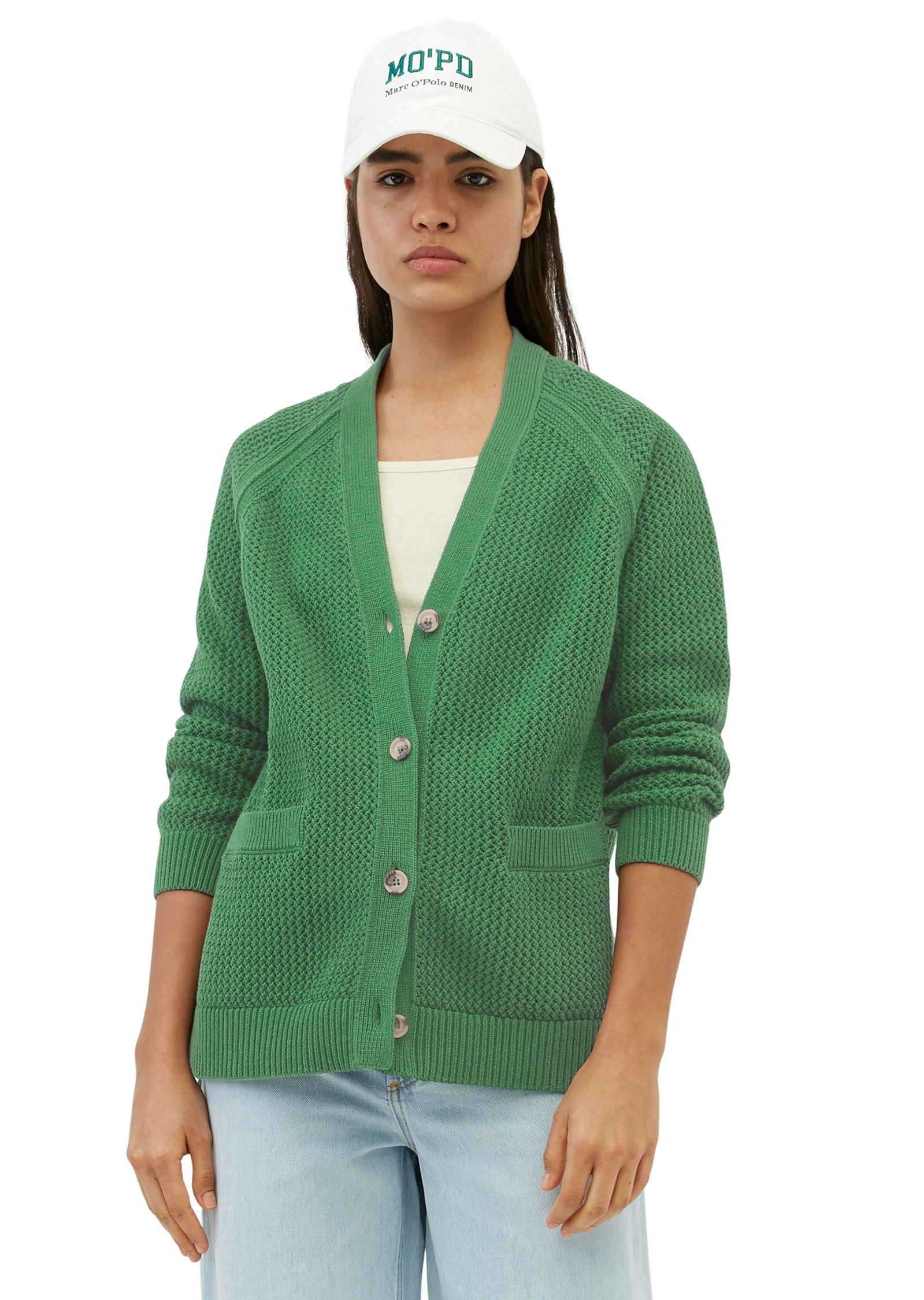 Marc O'Polo DENIM Cardigan »mit Ajour-Muster«