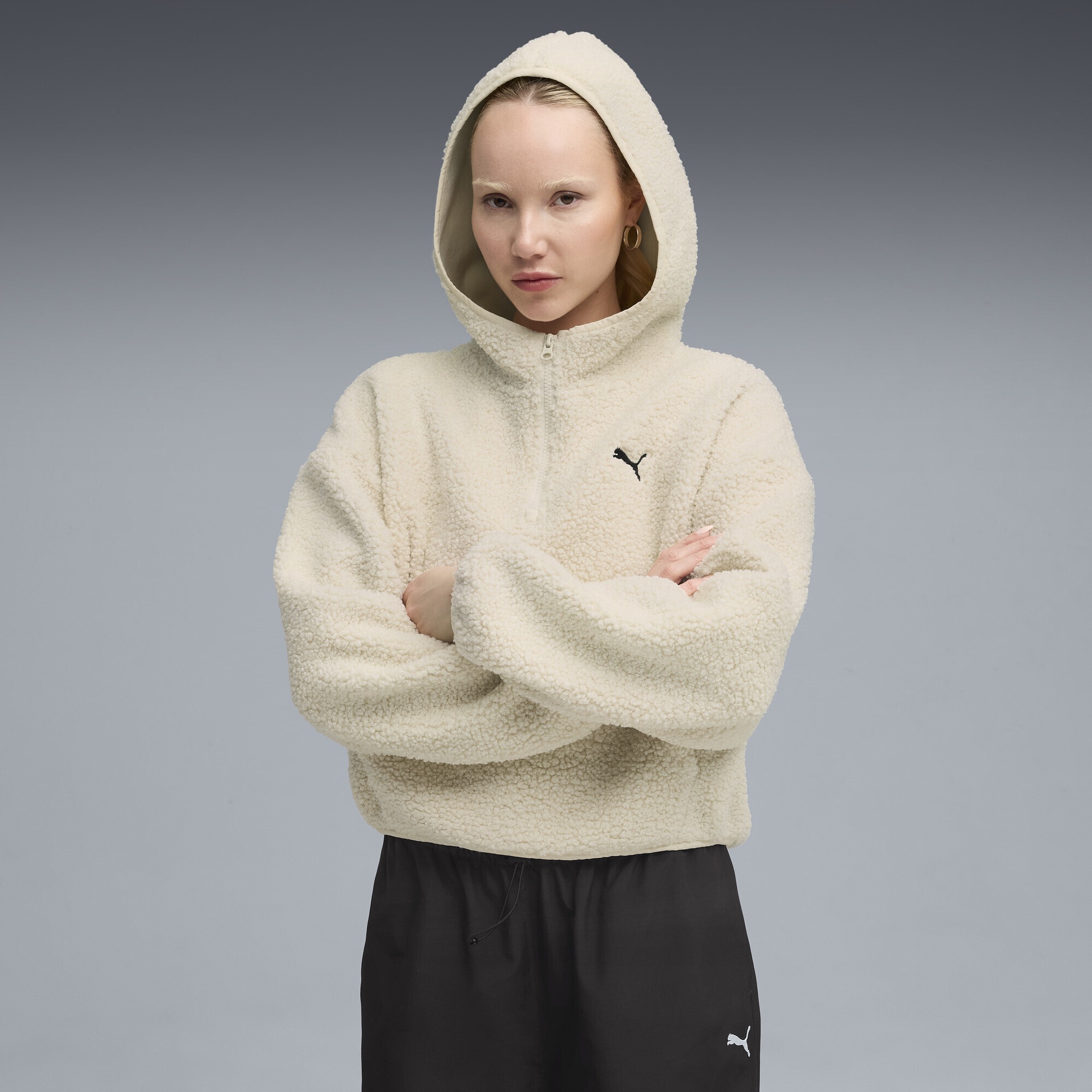 PUMA Hoodie "Wardrobe Essentials Oversized Polarfleece Hoodie Damen" günstig online kaufen