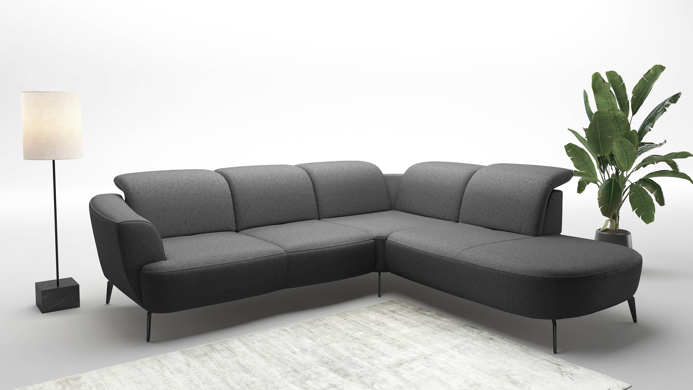 sit&more Ecksofa "Zoe" ink.Sitztiefenverstellung, wahlweise mit Kopfteilverstellung