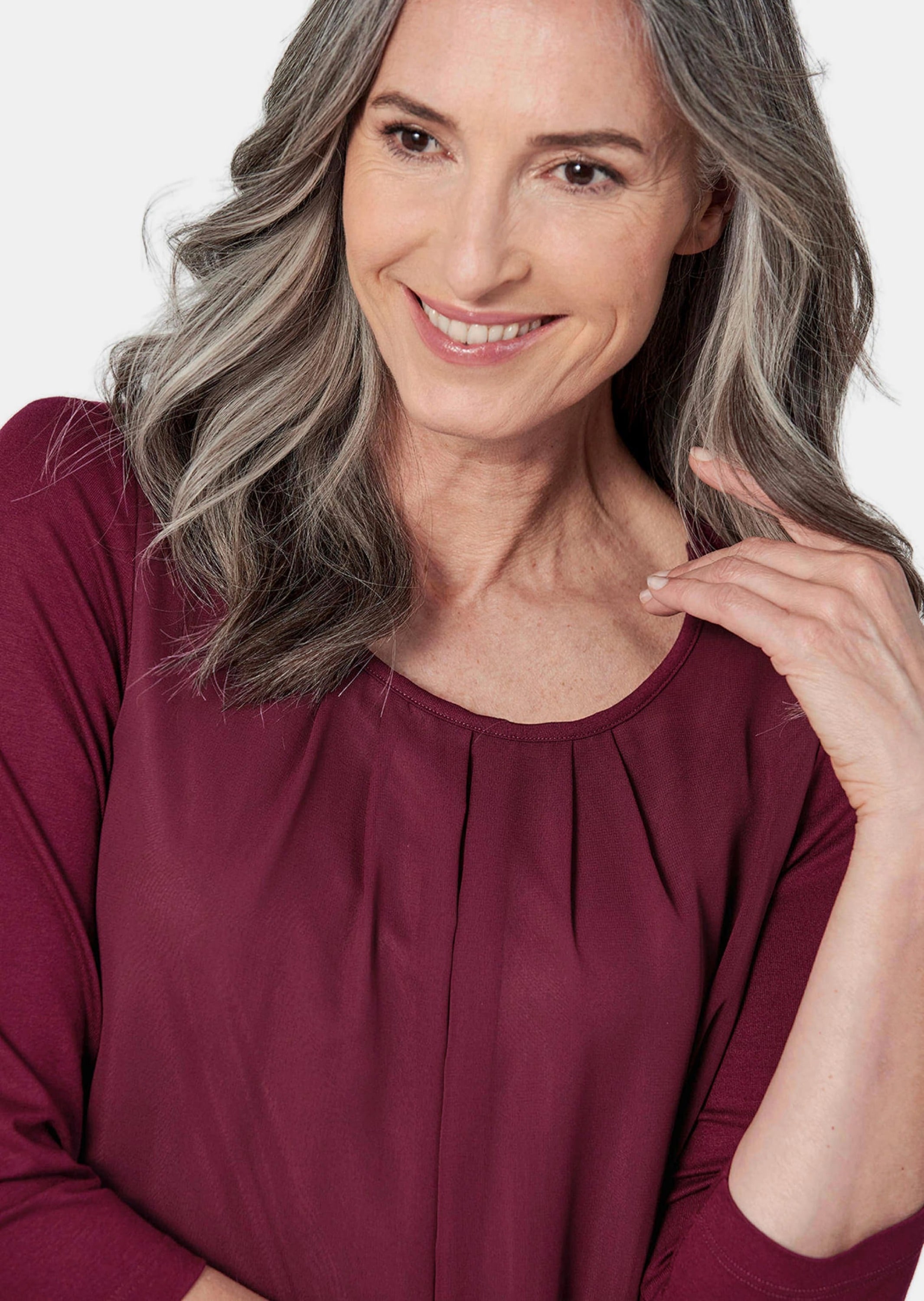 GOLDNER Kurzarmbluse »Blusenshirt Gepflegtes Shirt in eleganter Blusen-Optik«