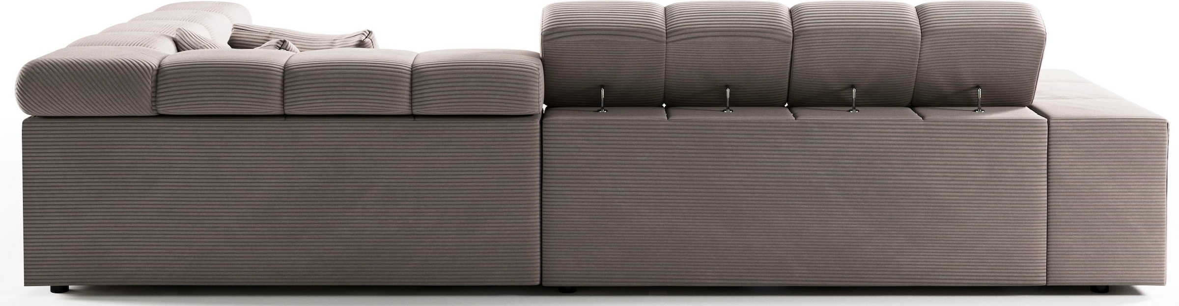 INOSIGN Ecksofa »Ancona incl. Kopfteilverstellung, OTTOs Choice, Breite 319cm, L-Form«, wahlweise motorische Sitztiefenverstellung, auch in Cord + Easy Care