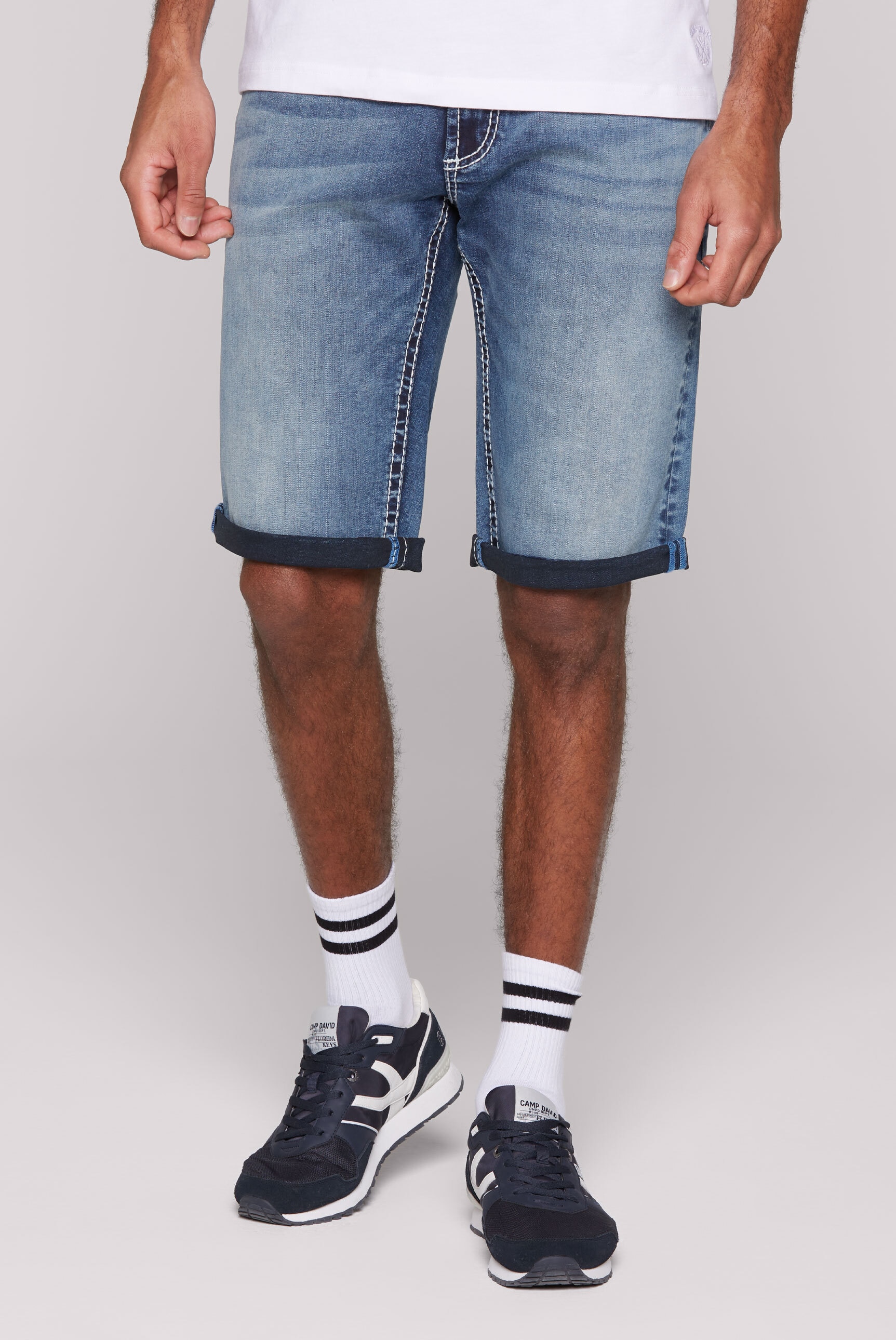CAMP DAVID Jeansshorts, mit breiten Nähten günstig online kaufen