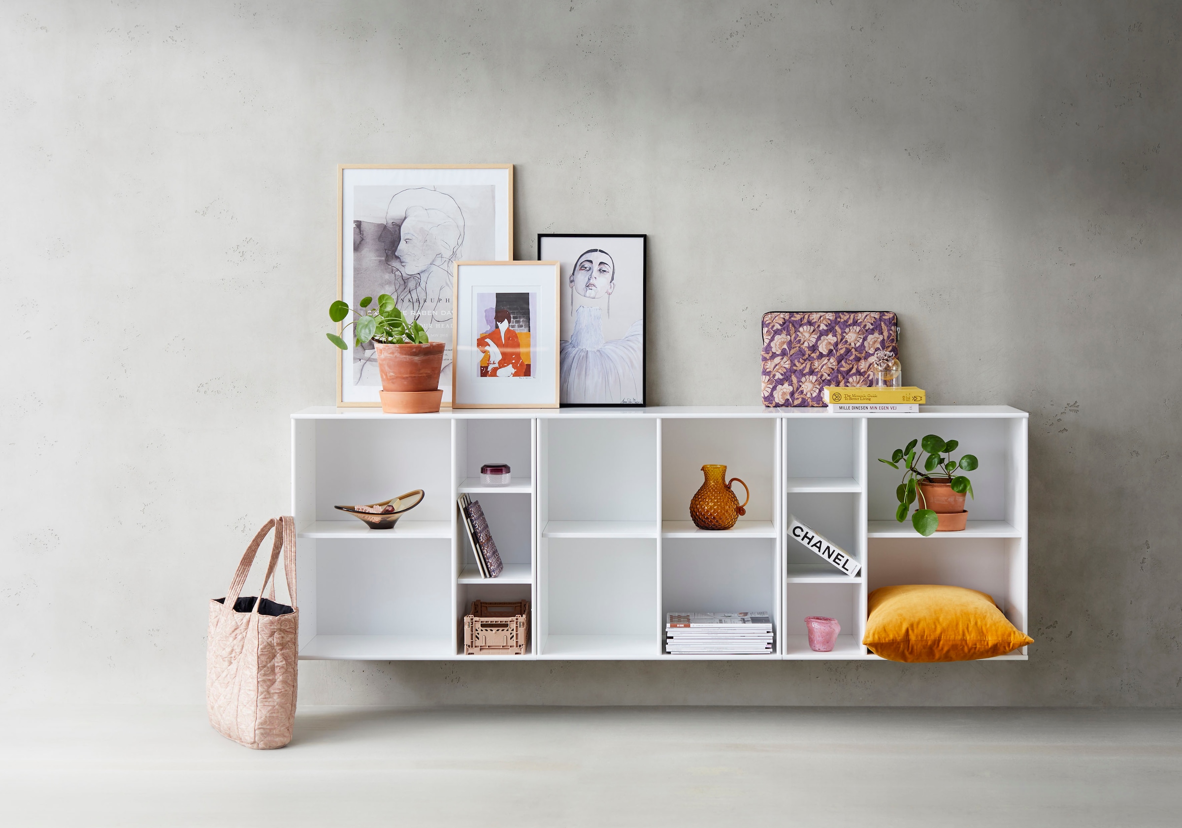 aus BAUR Kubus«, Kombination Hammel | »Mistral Furniture 207cm Modulen, kaufen 3 Breite Bücherregal