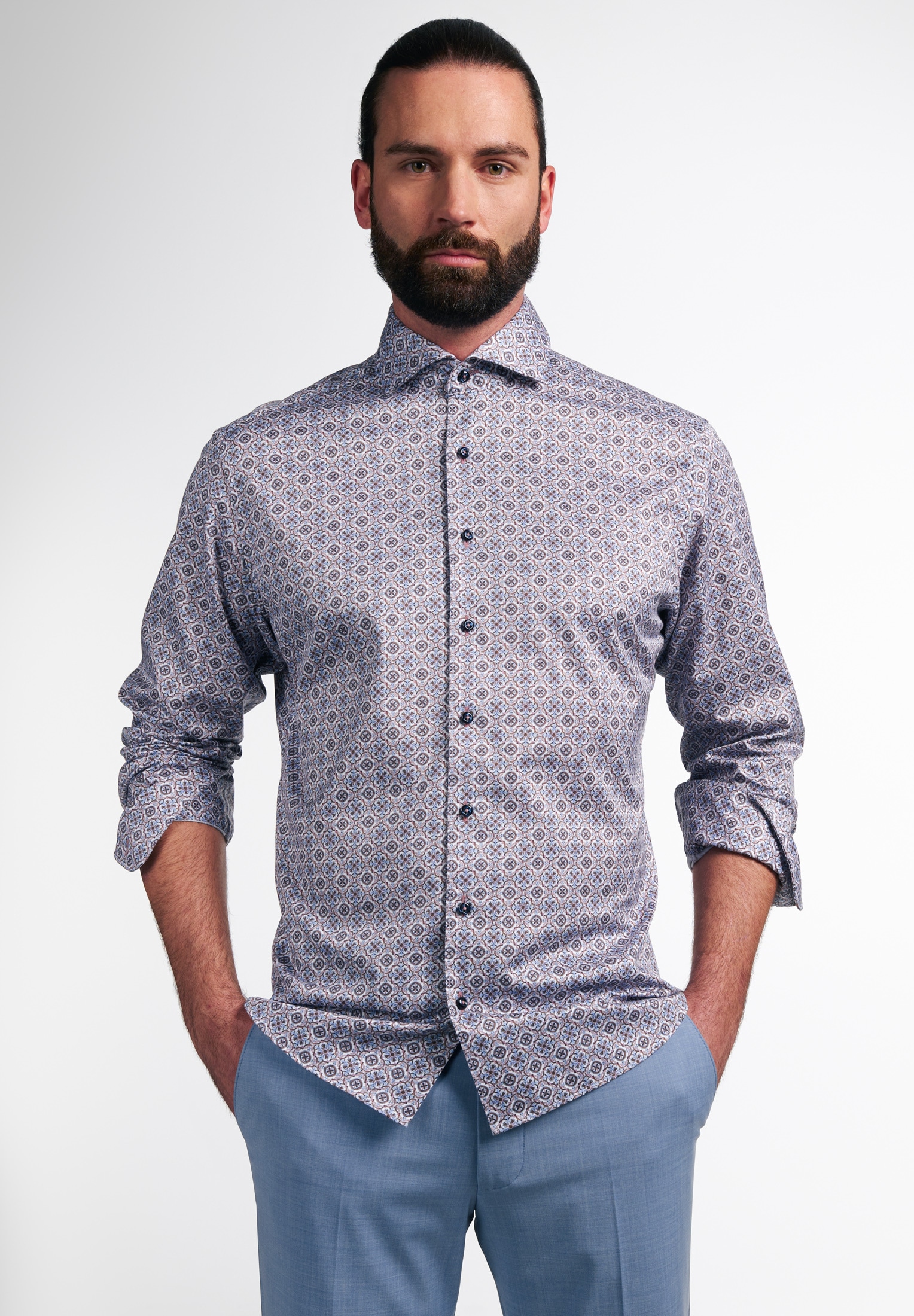 Eterna Langarmhemd "MODERN FIT" EASY IRON (bügelleicht) günstig online kaufen