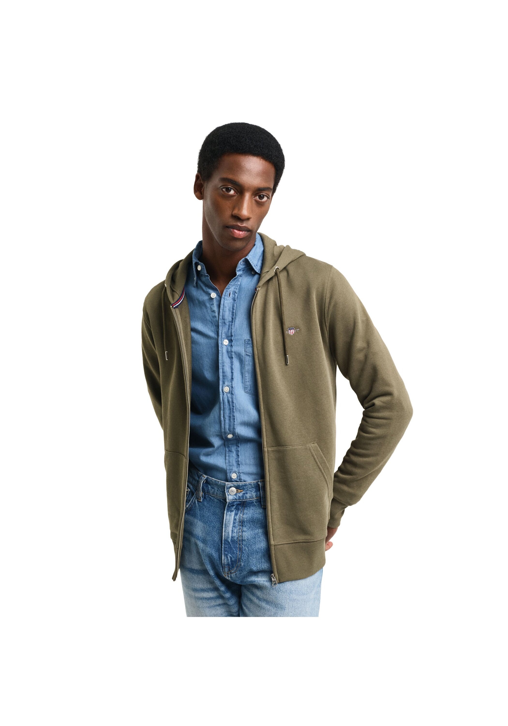 Gant Sweatshirt "Sweatjacke REGULAR SHIELD FULL ZIP HOODIE" günstig online kaufen