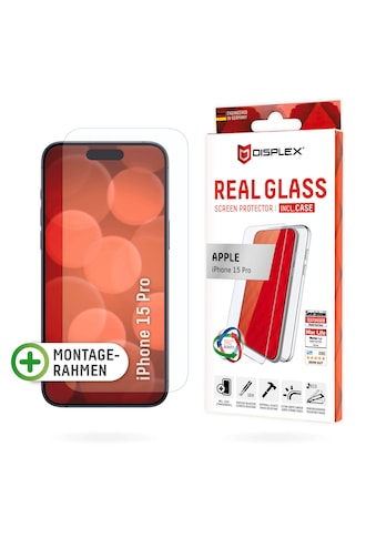 Displayschutzglas »Real Glass + Case«, für Apple iPhone 15 Pro